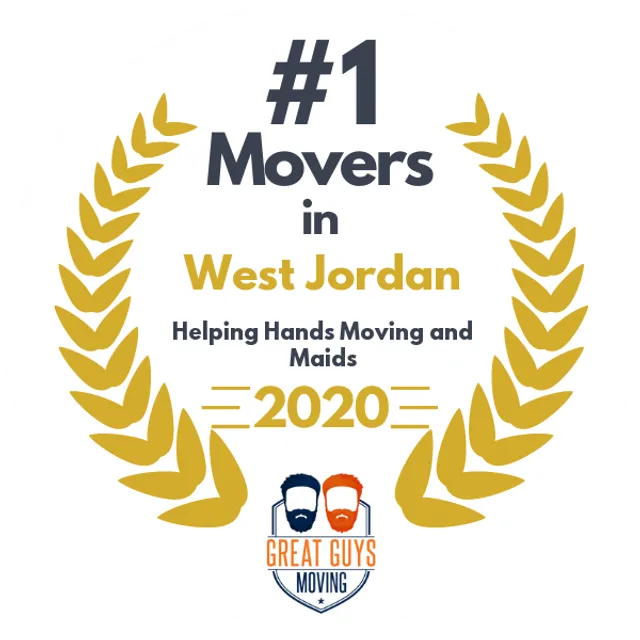 #1 Ranked Movers in Salt Lake City, UT 2020 award