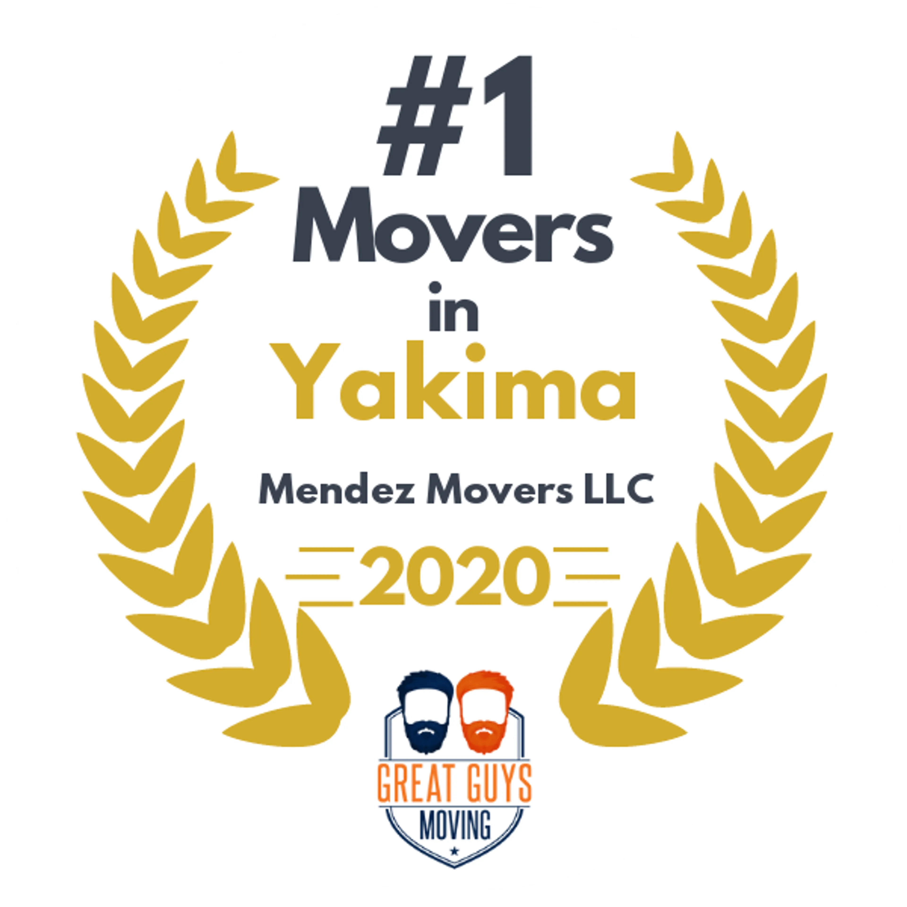 #1 Ranked Movers in Yakima, WA 2020 award
