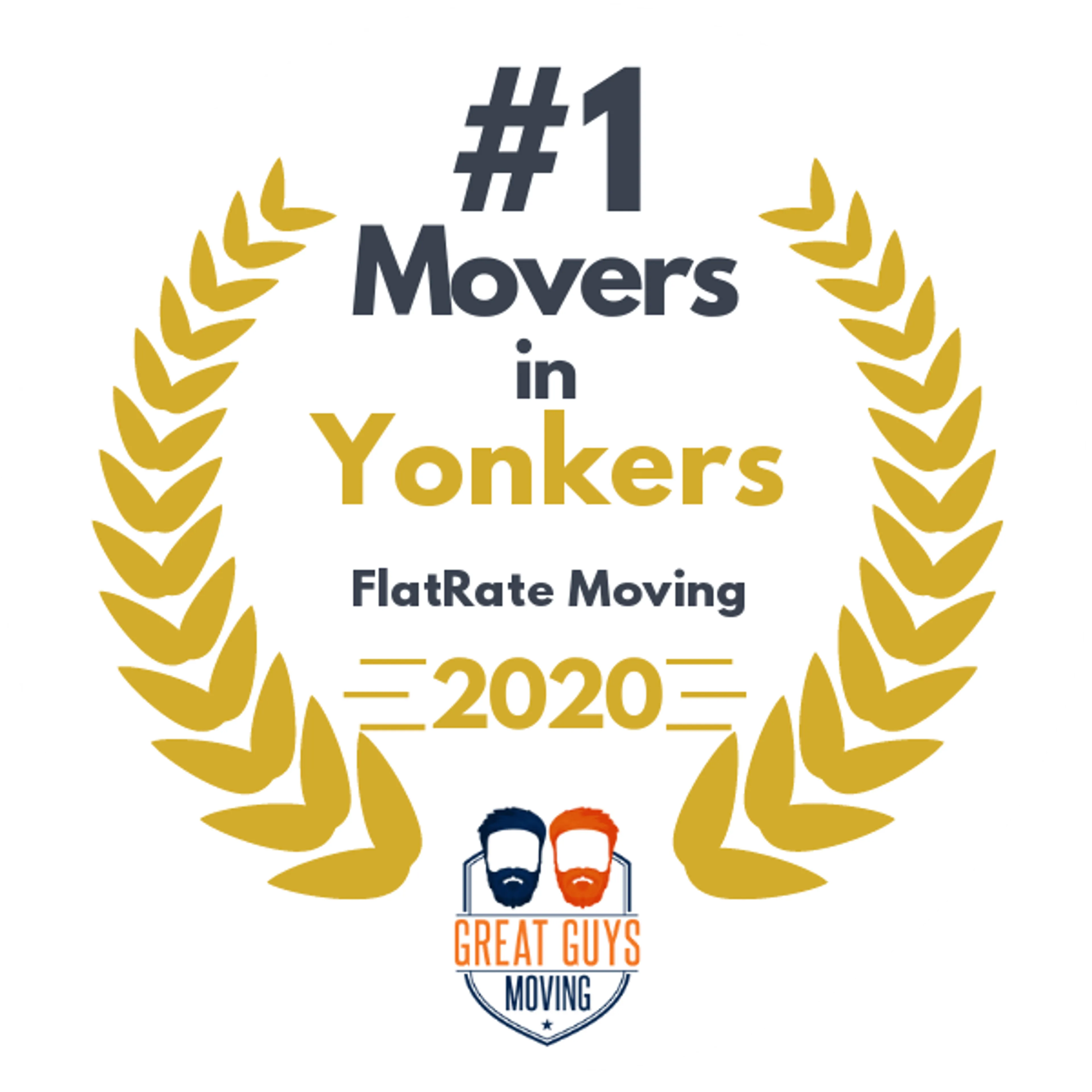 #1 Ranked Movers in Yonkers, NY 2020 award