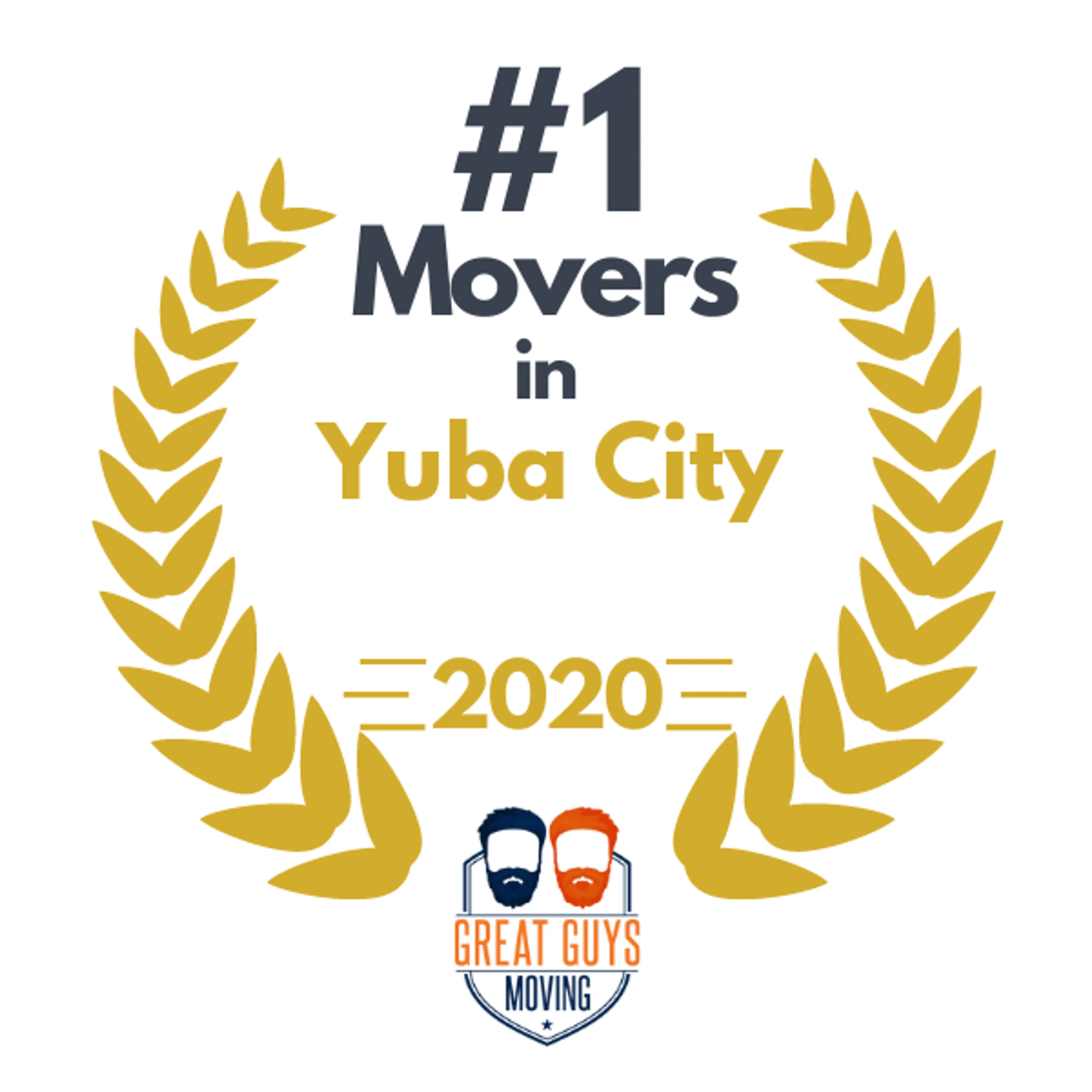 #1 Ranked Movers in Sacramento, CA 2020 award