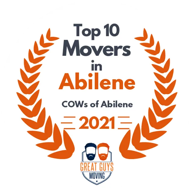 Top 10 Movers in Abilene, TX 2021 award