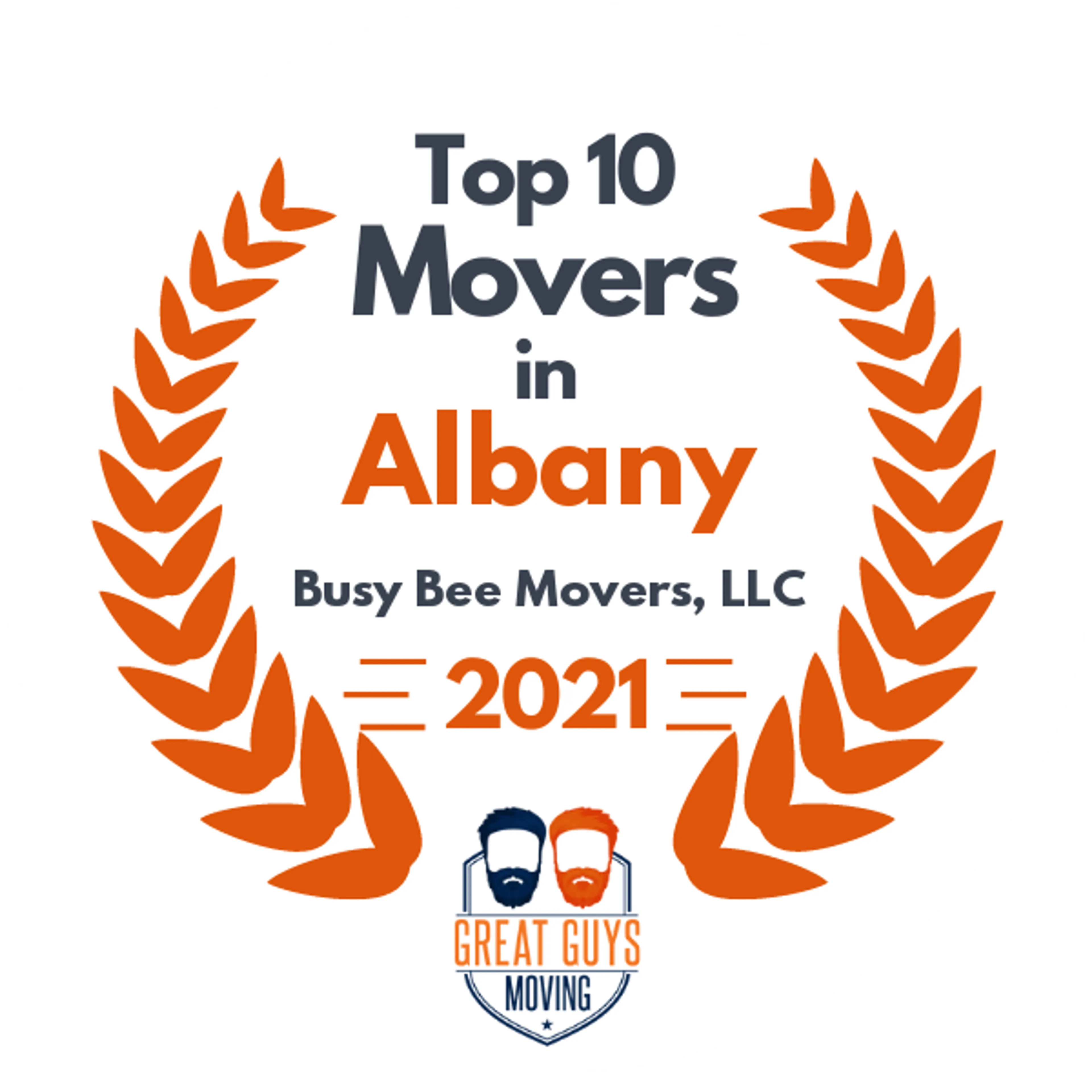 Top 10 Movers in Albany, NY 2021 award