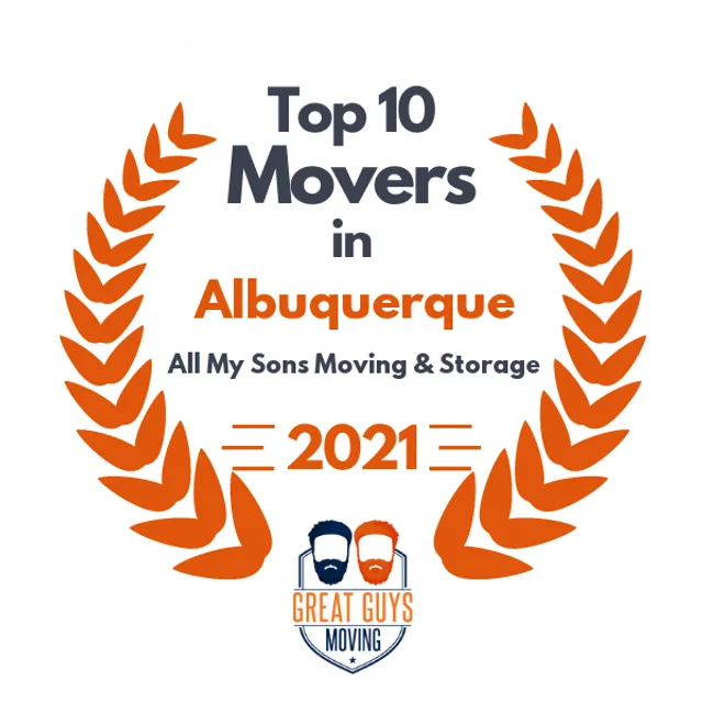 Top 10 Movers in Albuquerque, NM 2021 award