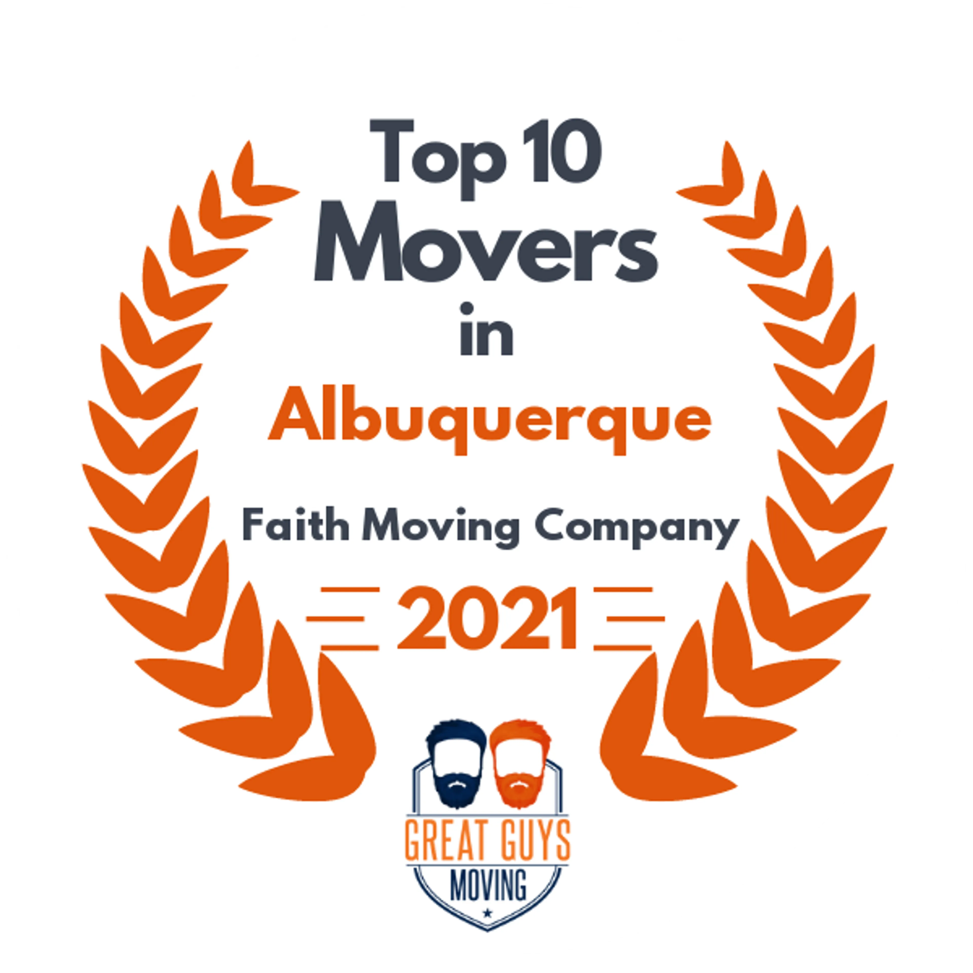 Top 10 Movers in Albuquerque, NM 2021 award
