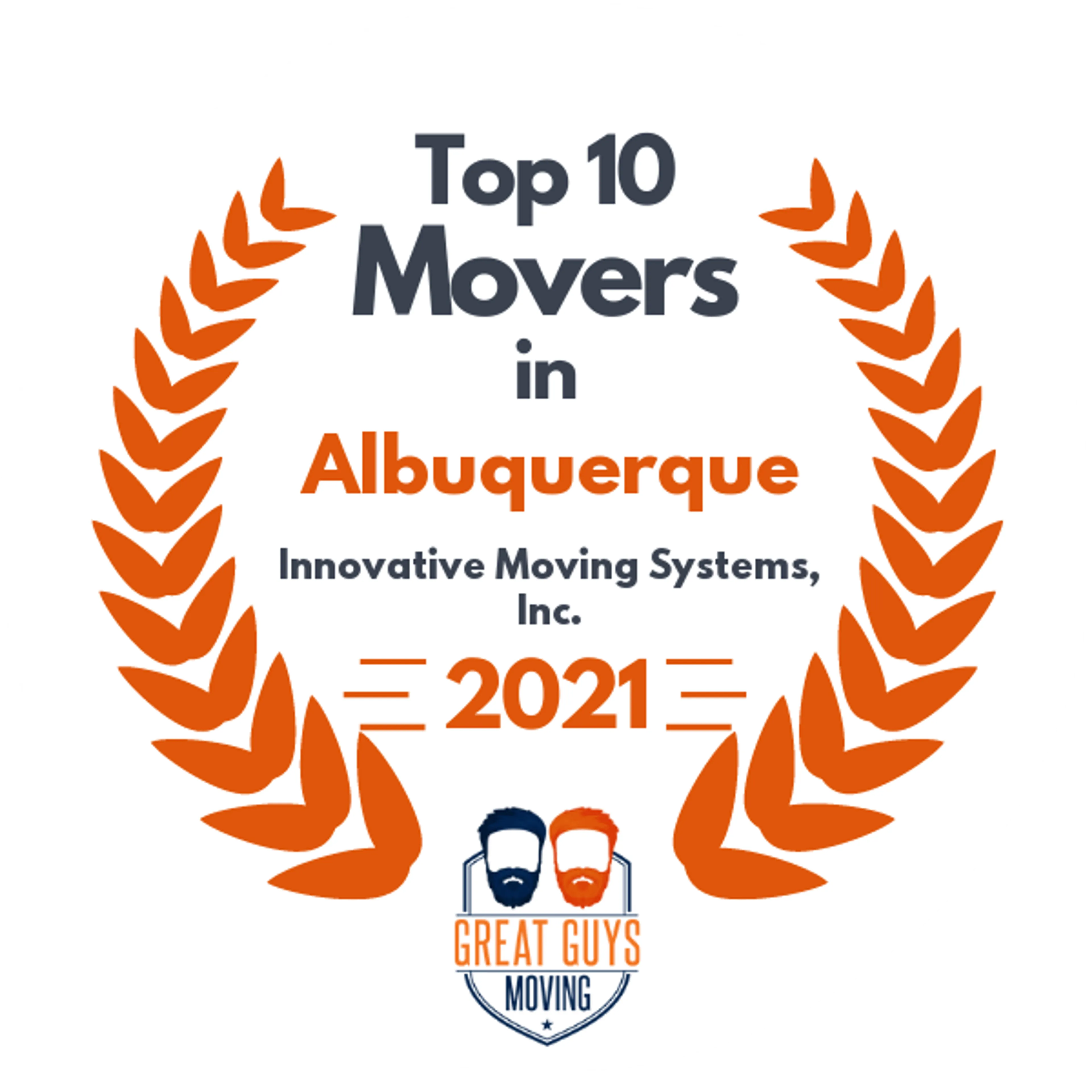 Top 10 Movers in Albuquerque, NM 2021 award