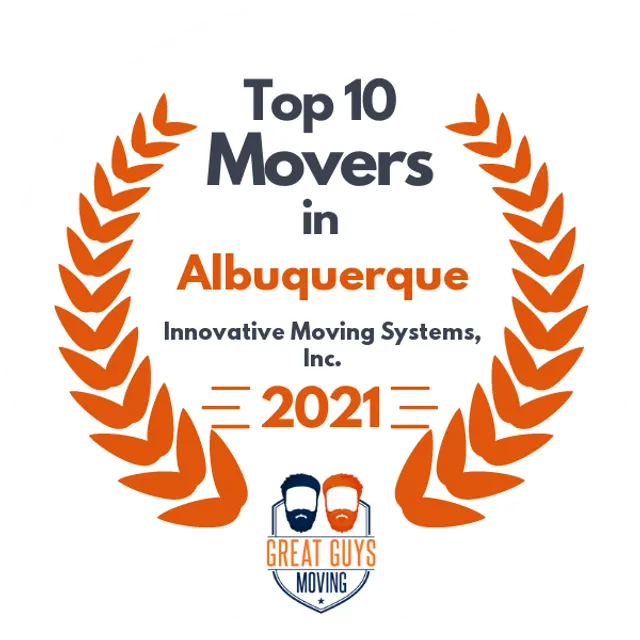 Top 10 Movers in Albuquerque, NM 2021 award