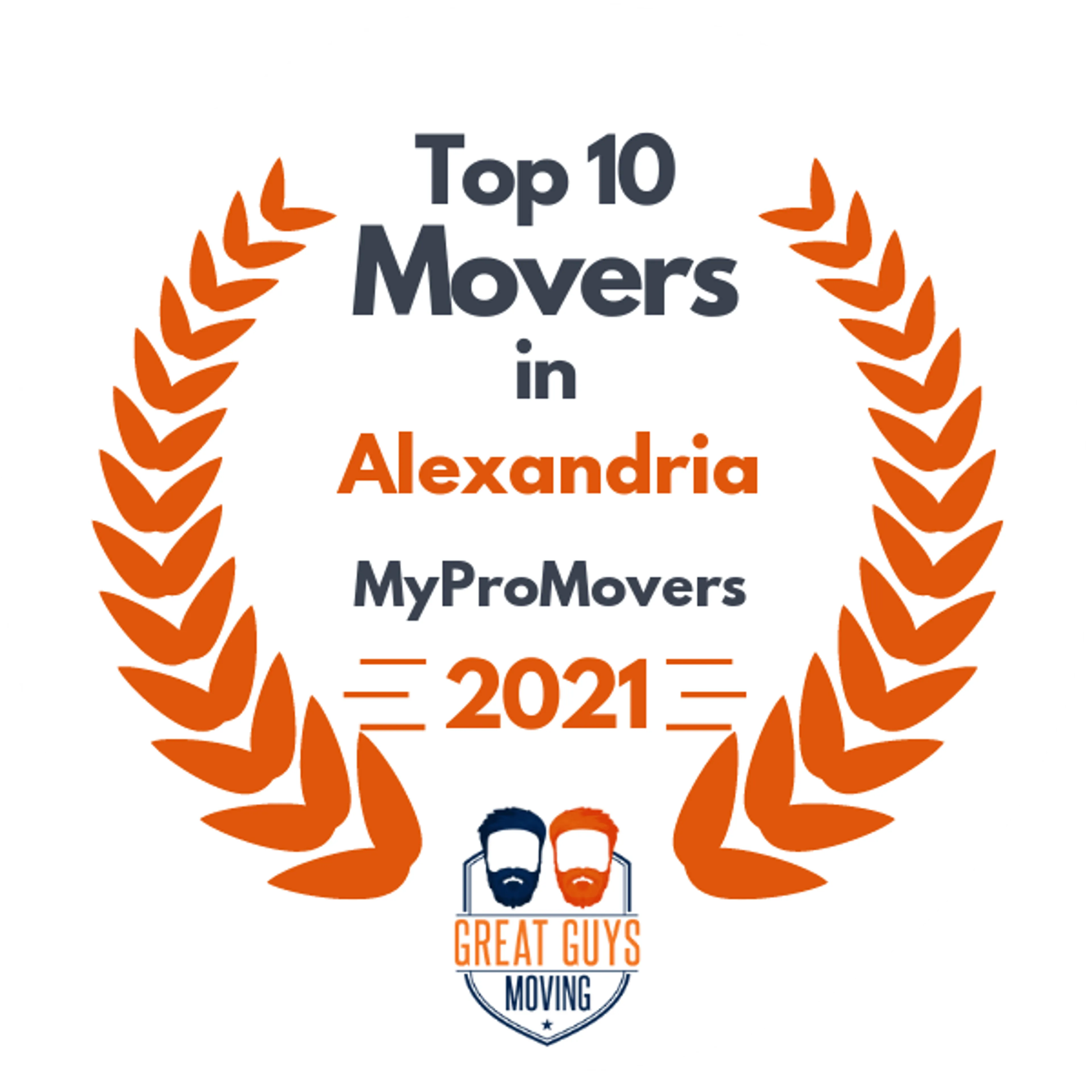 Top 10 Movers in Washington DC, DC 2021 award