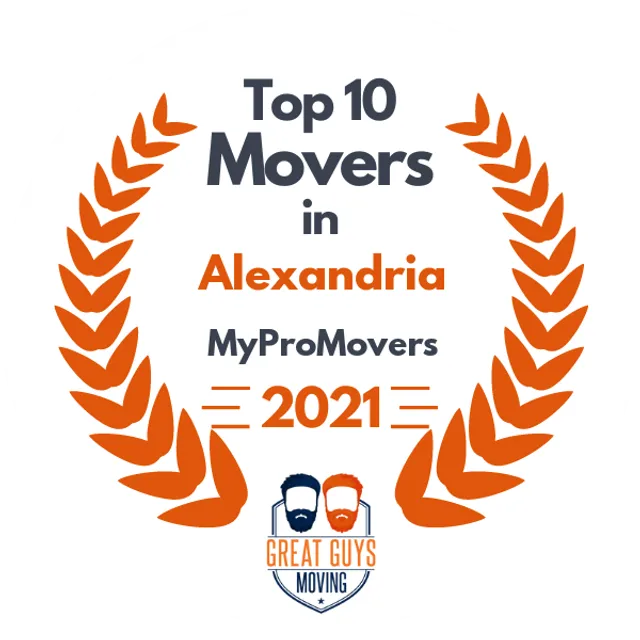 Top 10 Movers in Washington DC, DC 2021 award