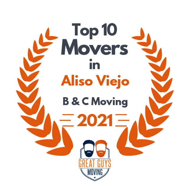 Top 10 Movers in Irvine, CA 2021 award