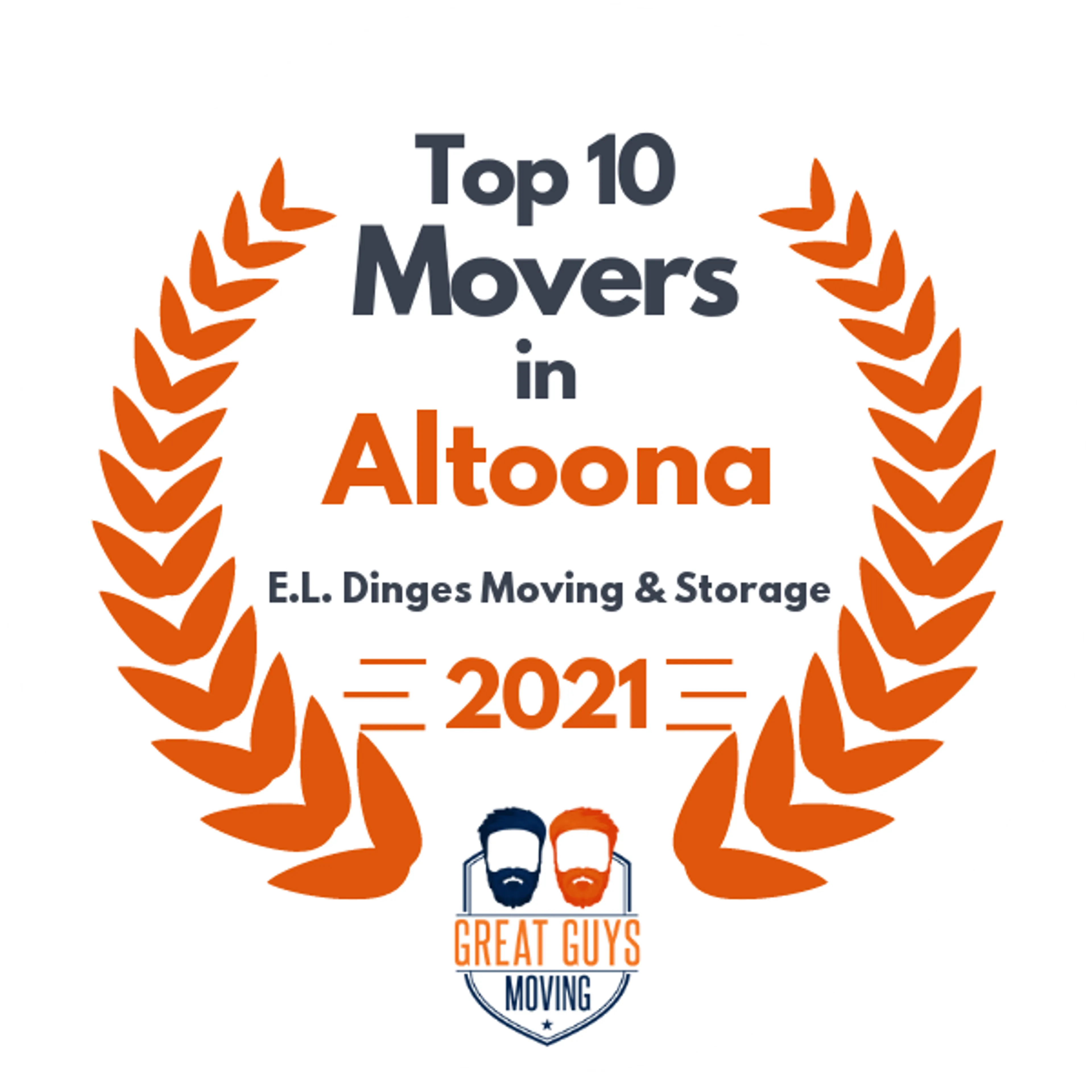 Top 10 Movers in Altoona, PA 2021 award