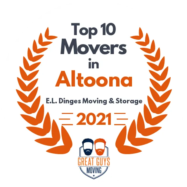 Top 10 Movers in Altoona, PA 2021 award