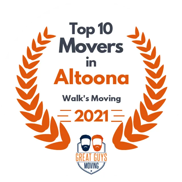 Top 10 Movers in Altoona, PA 2021 award