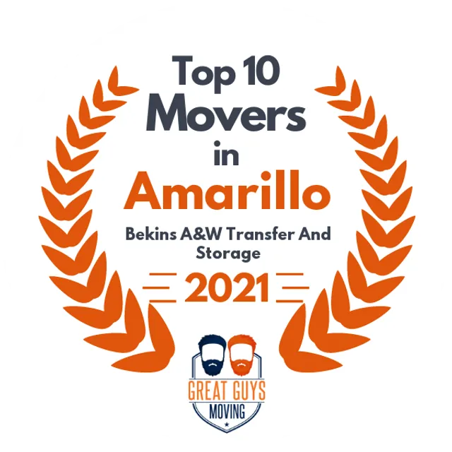 Top 10 Movers in Amarillo, TX 2021 award