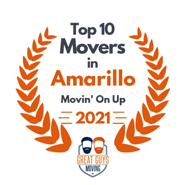 Top 10 Movers in Amarillo, TX 2021 award