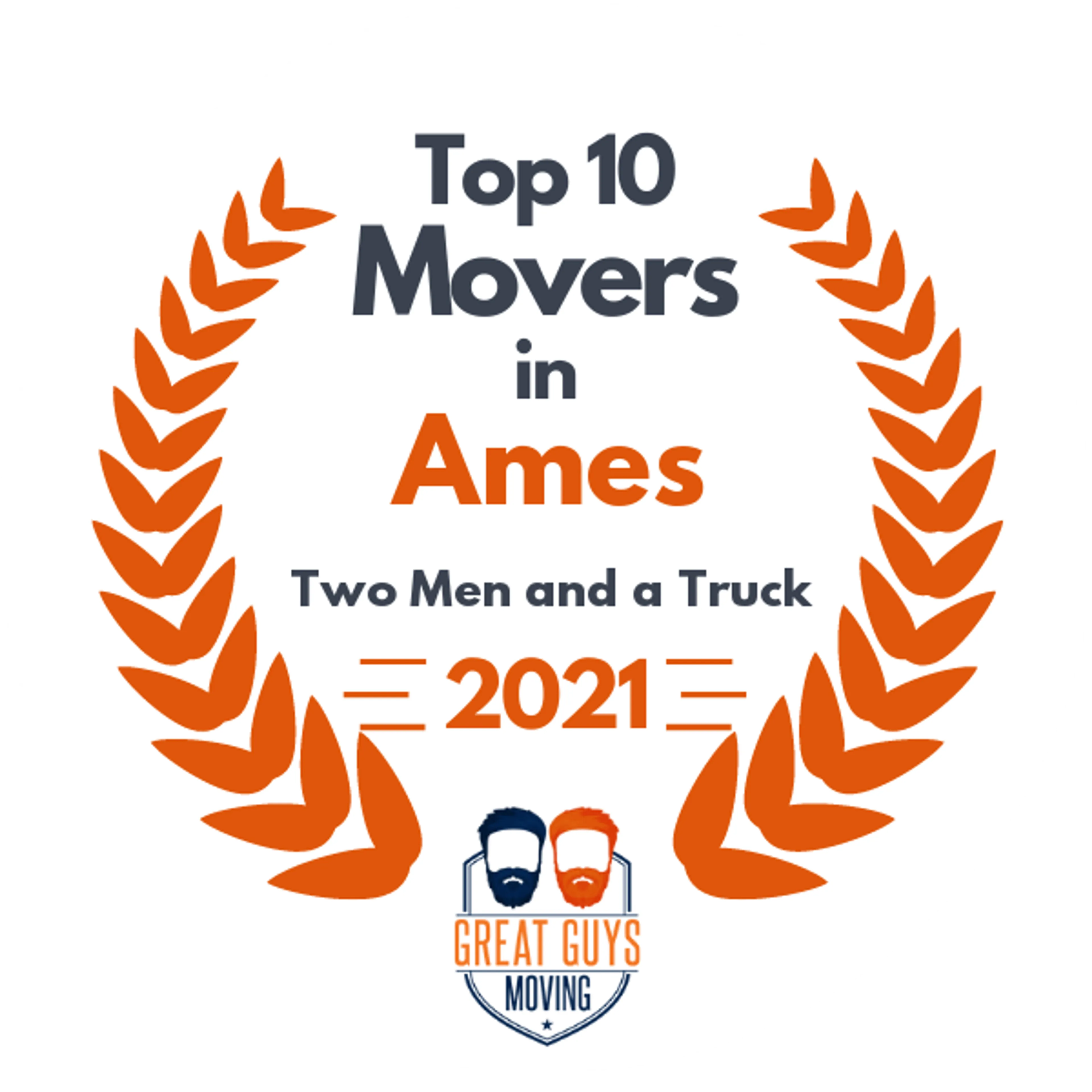 Top 10 Movers in Ames, IA 2021 award