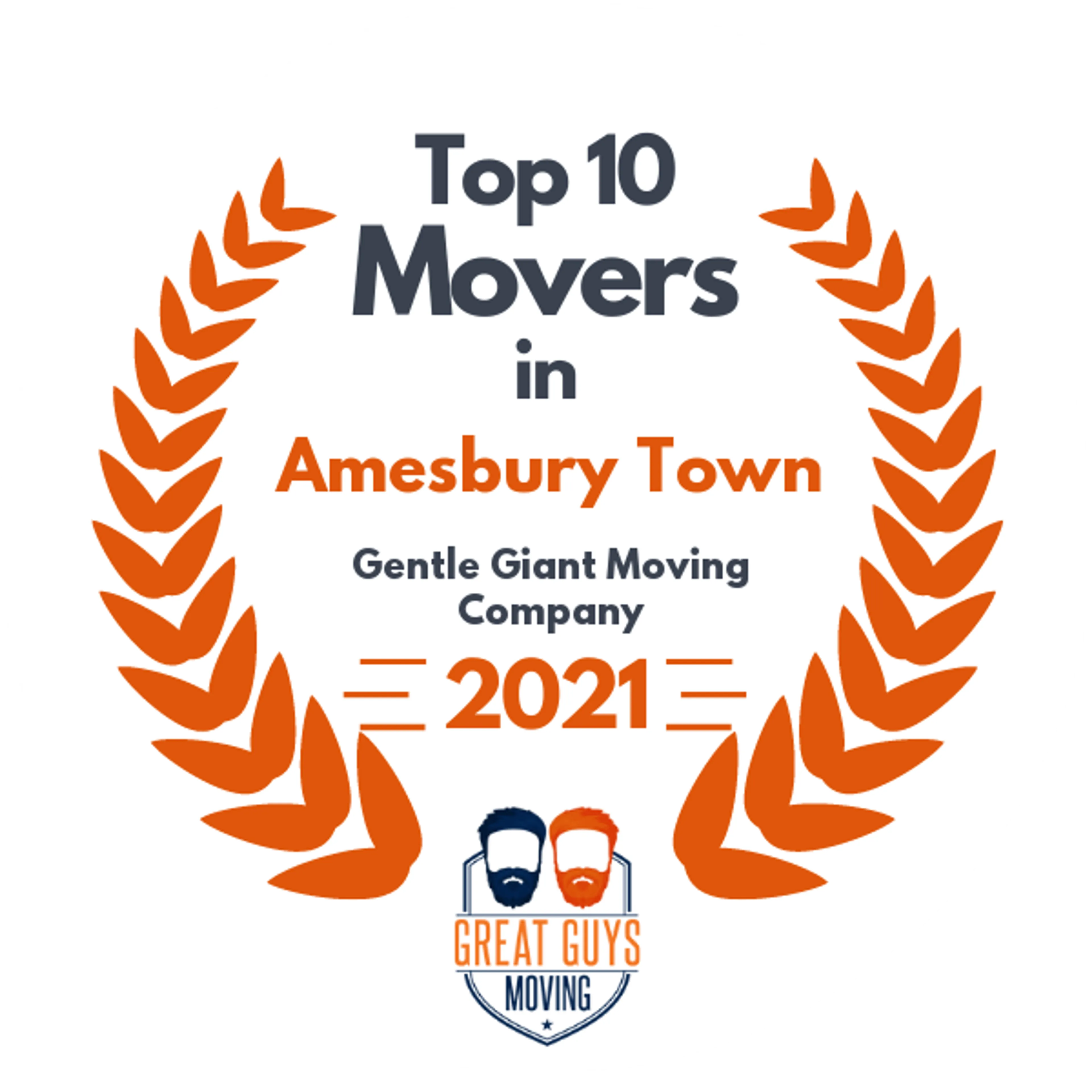 Top 10 Movers in Peabody, MA 2021 award