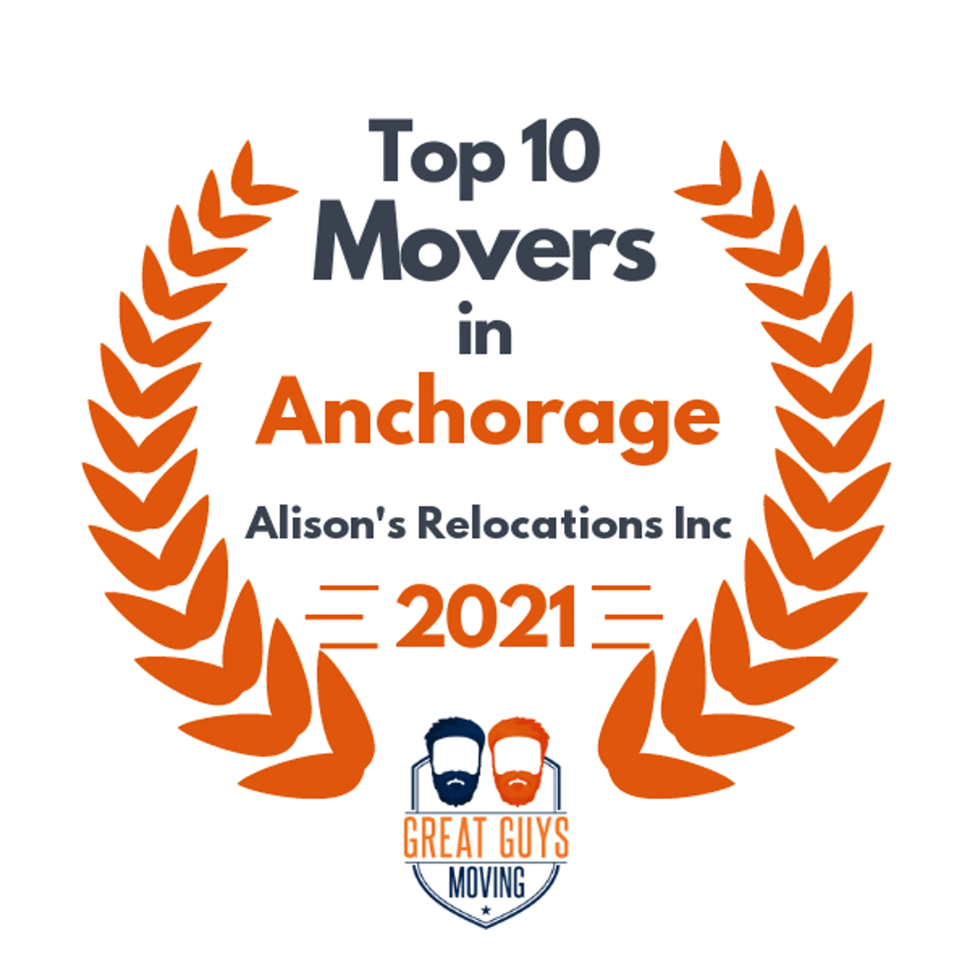 Top 10 Movers in Anchorage, AK 2021 award