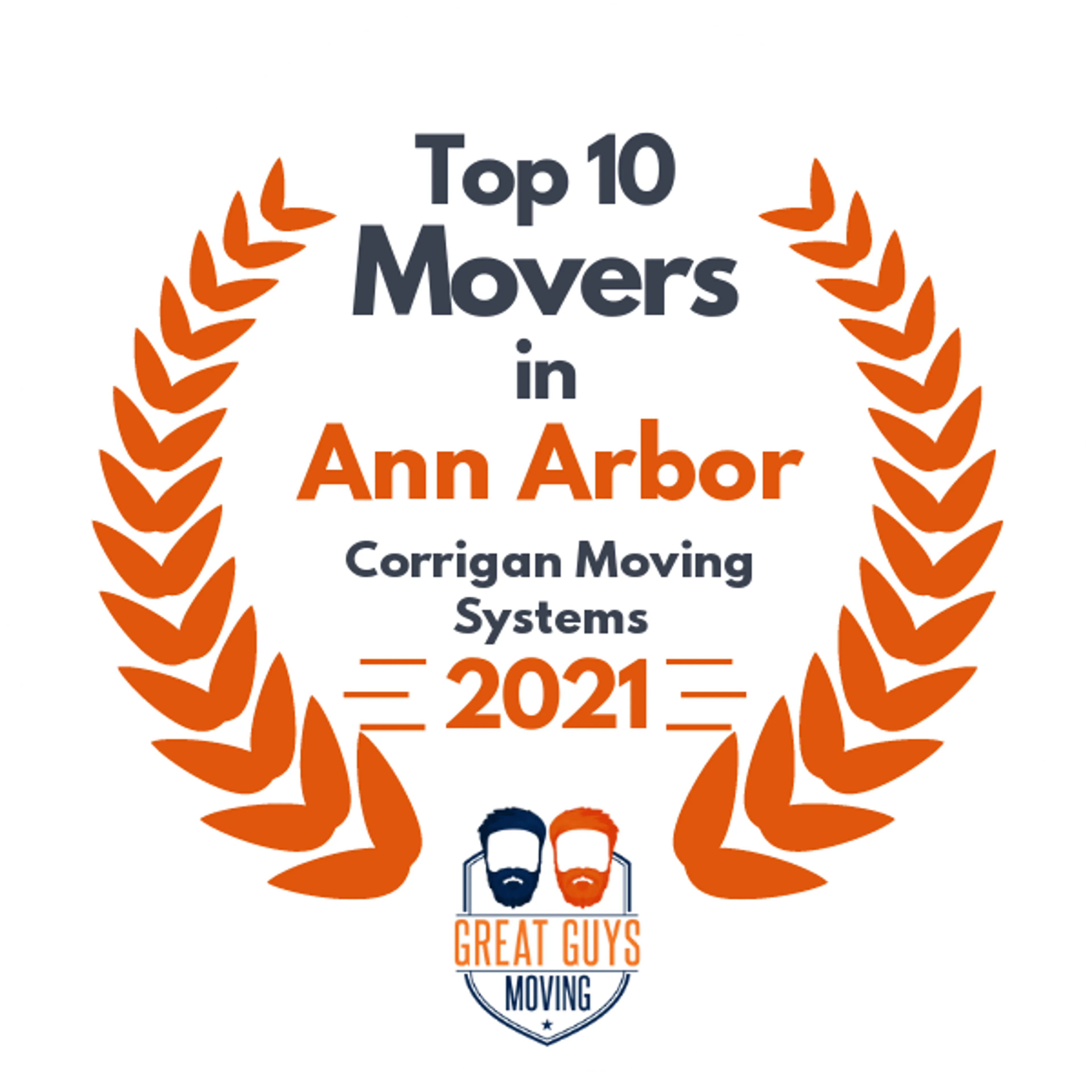 Top 10 Movers in Ann Arbor, MI 2021 award