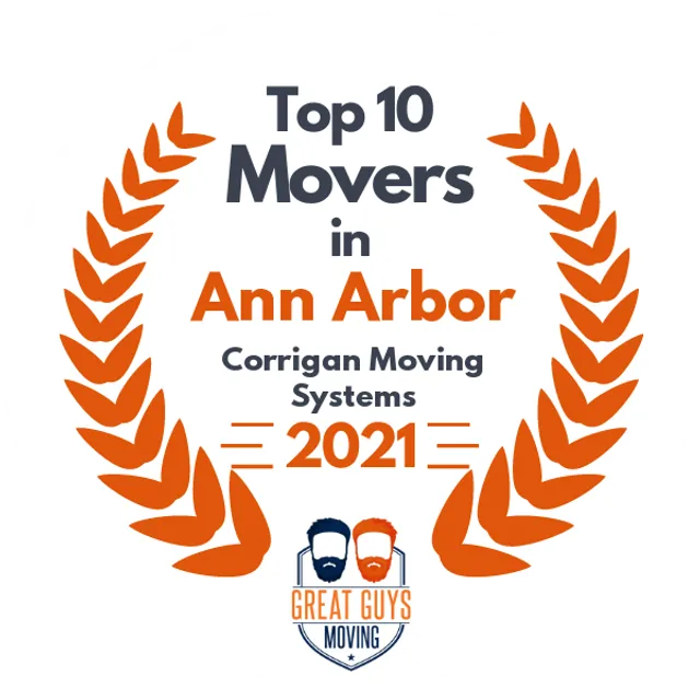 Top 10 Movers in Ann Arbor, MI 2021 award