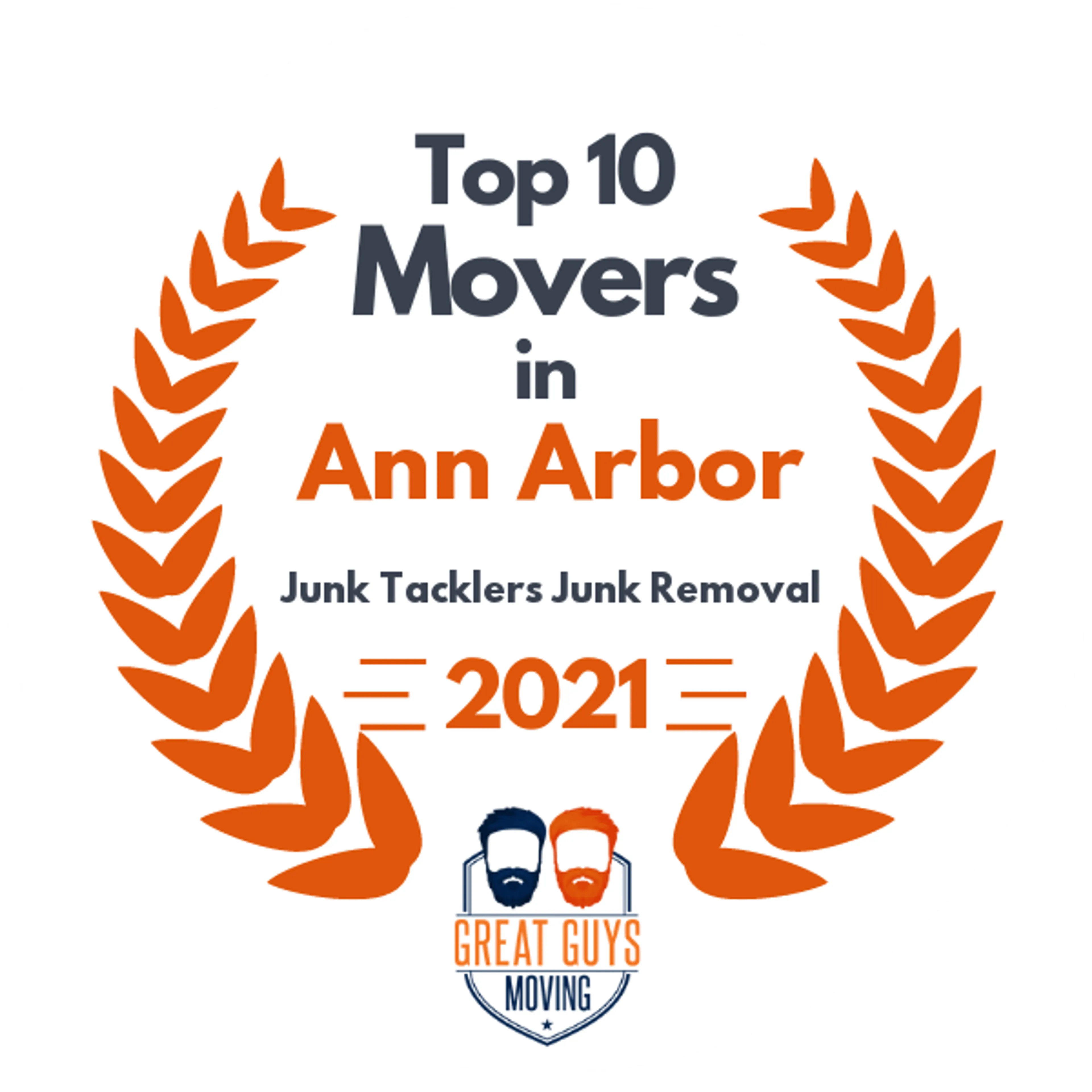 Top 10 Movers in Ann Arbor, MI 2021 award