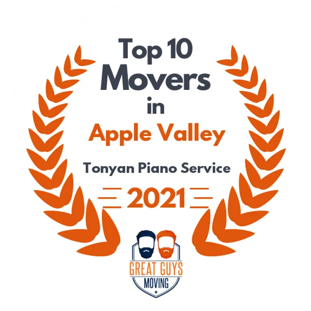 Top 10 Movers in Apple Valley, CA 2021 award