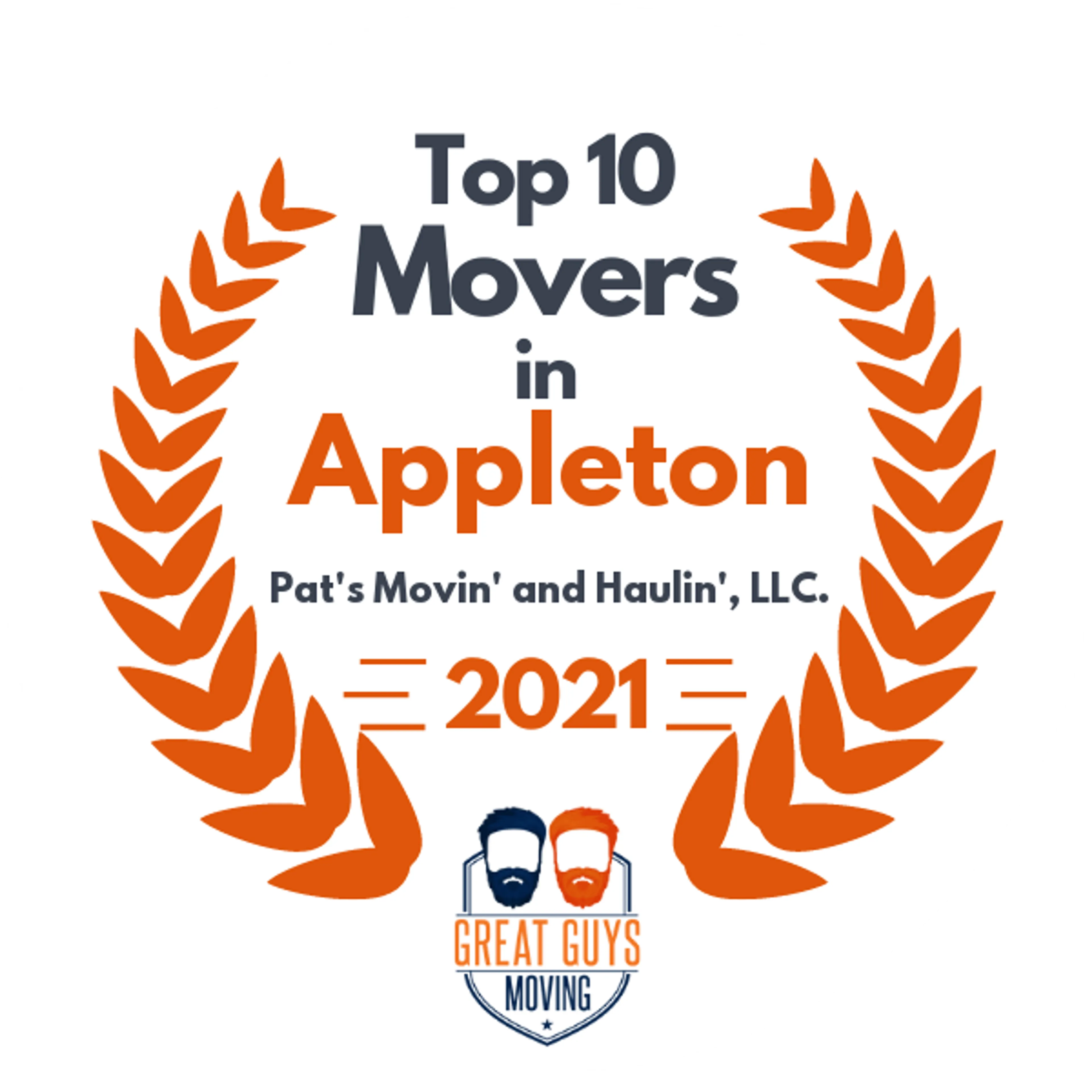 Top 10 Movers in Green Bay, WI 2021 award
