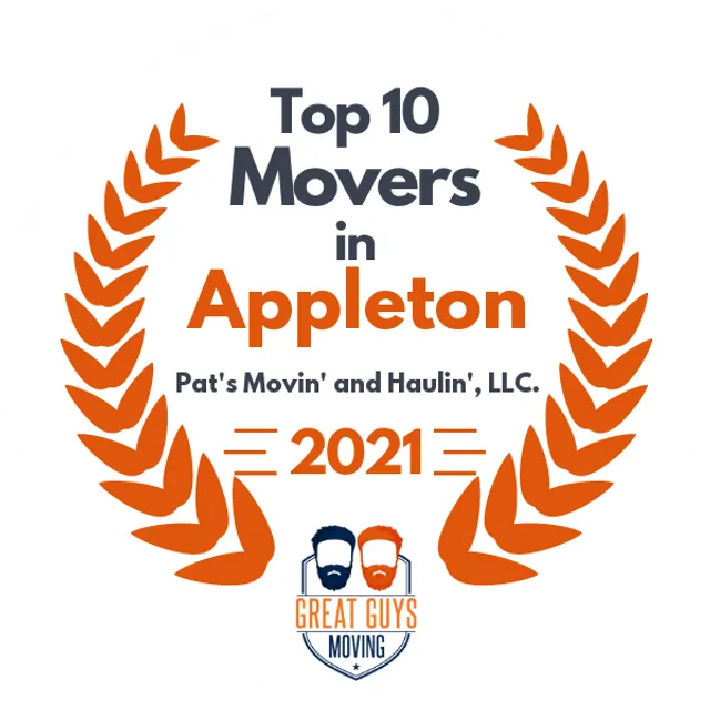 Top 10 Movers in Green Bay, WI 2021 award