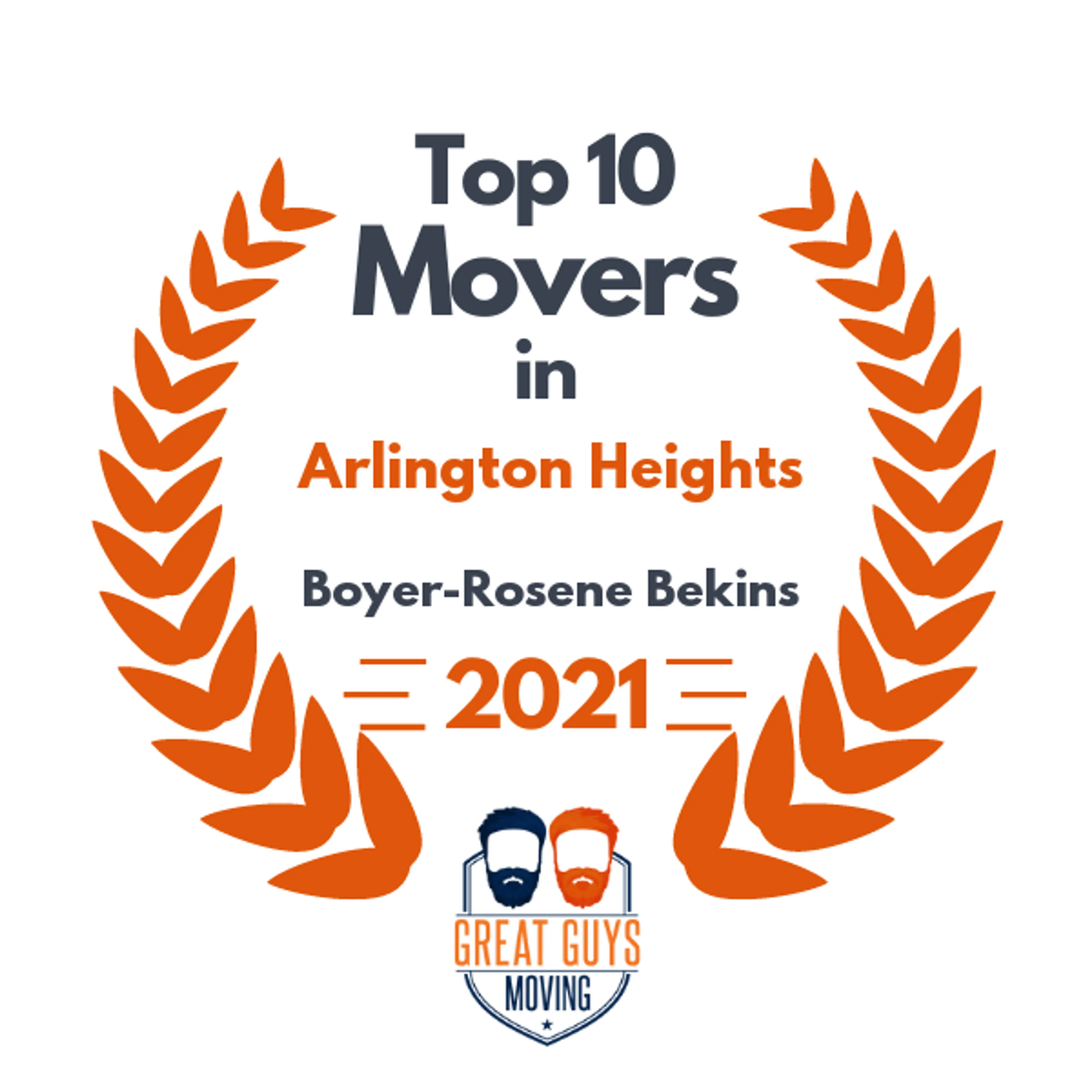 Top 10 Movers in Joliet, IL 2021 award