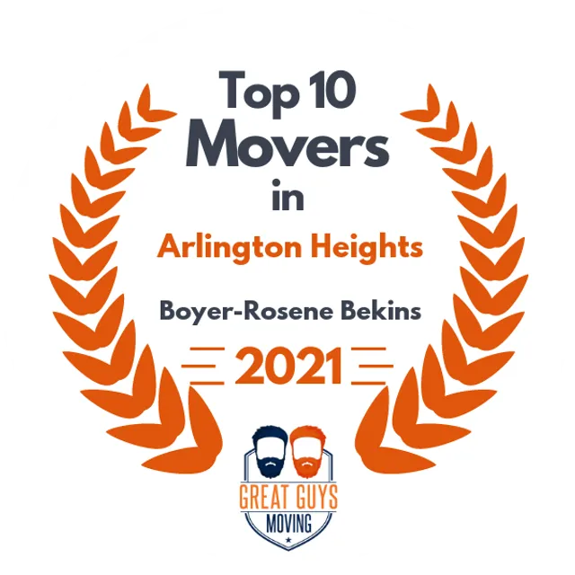 Top 10 Movers in Joliet, IL 2021 award