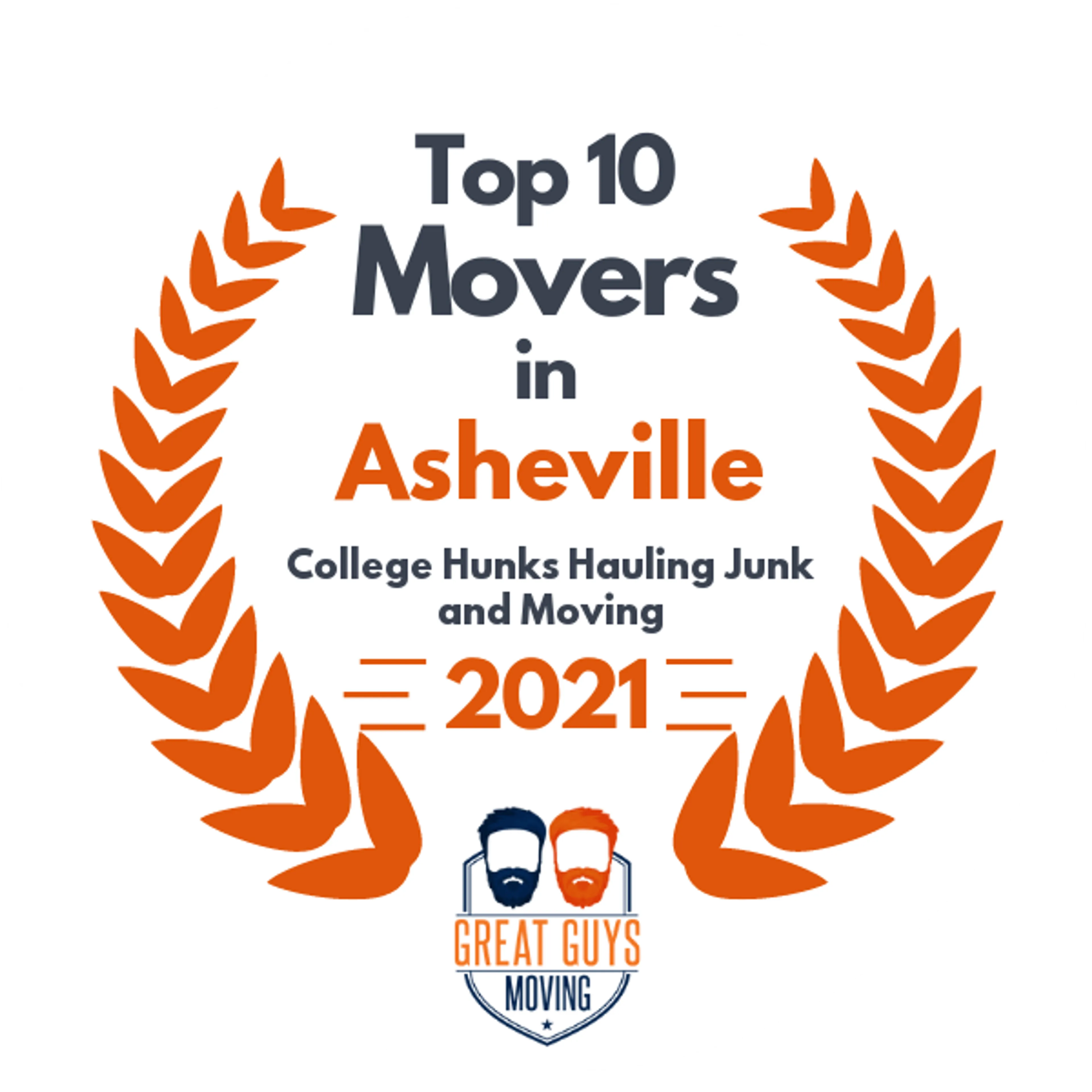 Top 10 Movers in Asheville, NC 2021 award