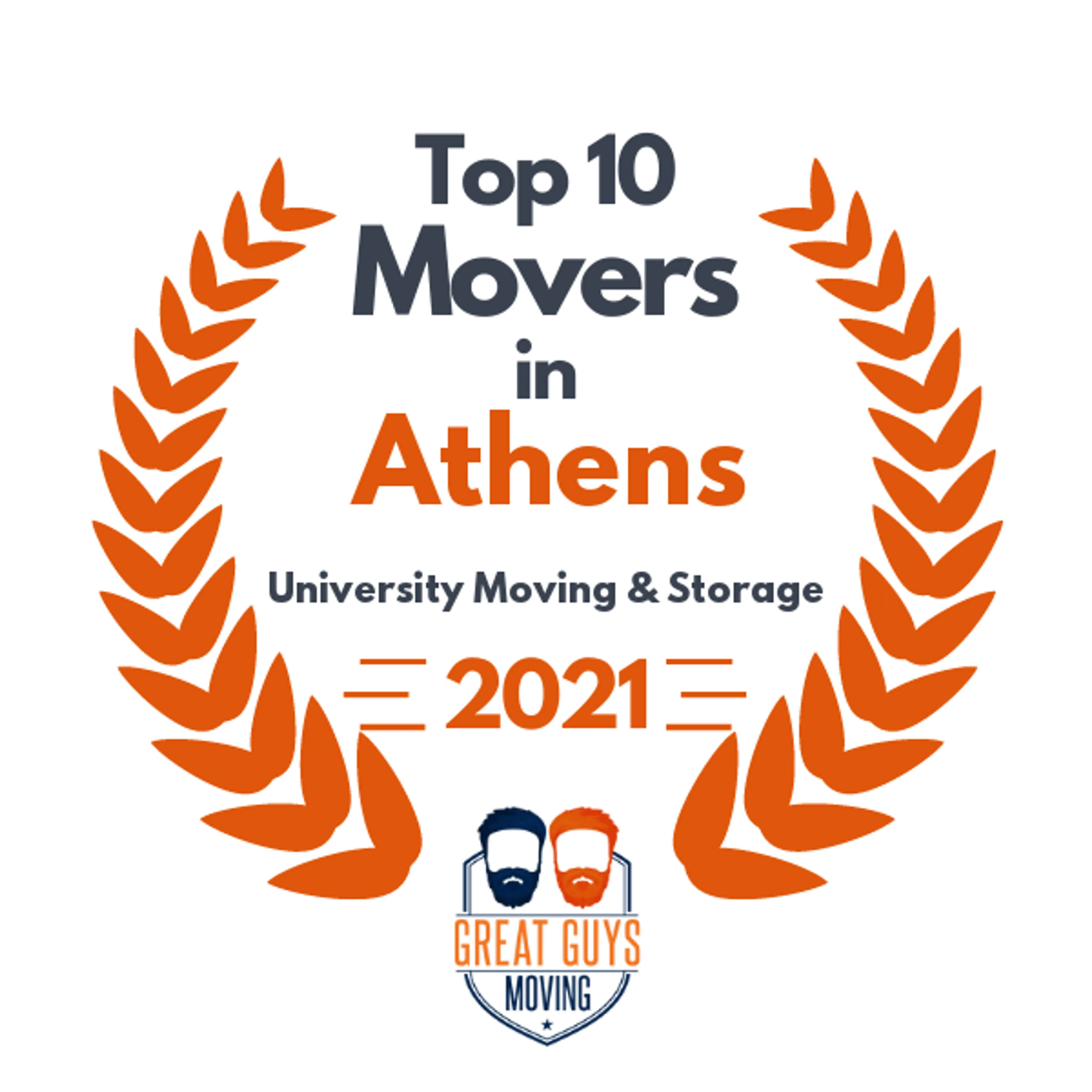 Top 10 Movers in Athens, GA 2021 award
