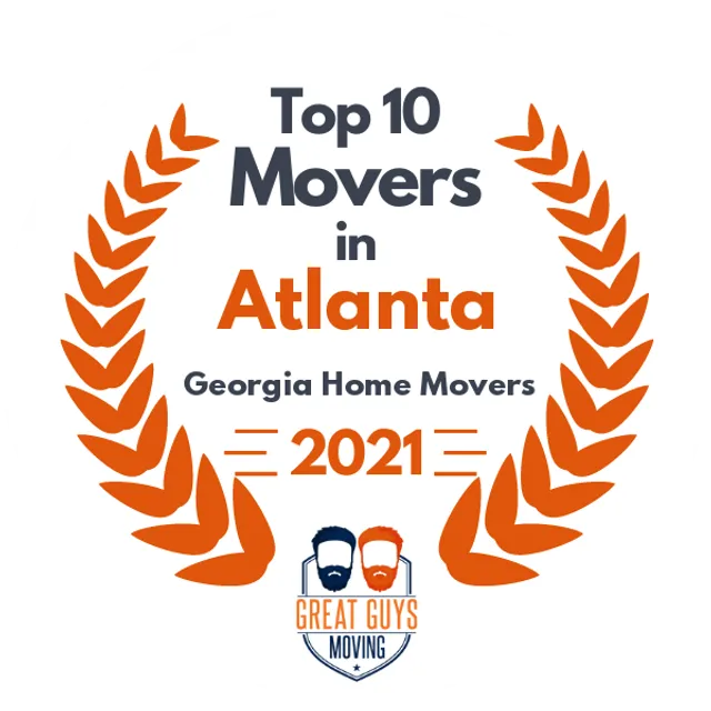 Top 10 Movers in Atlanta, GA 2021 award