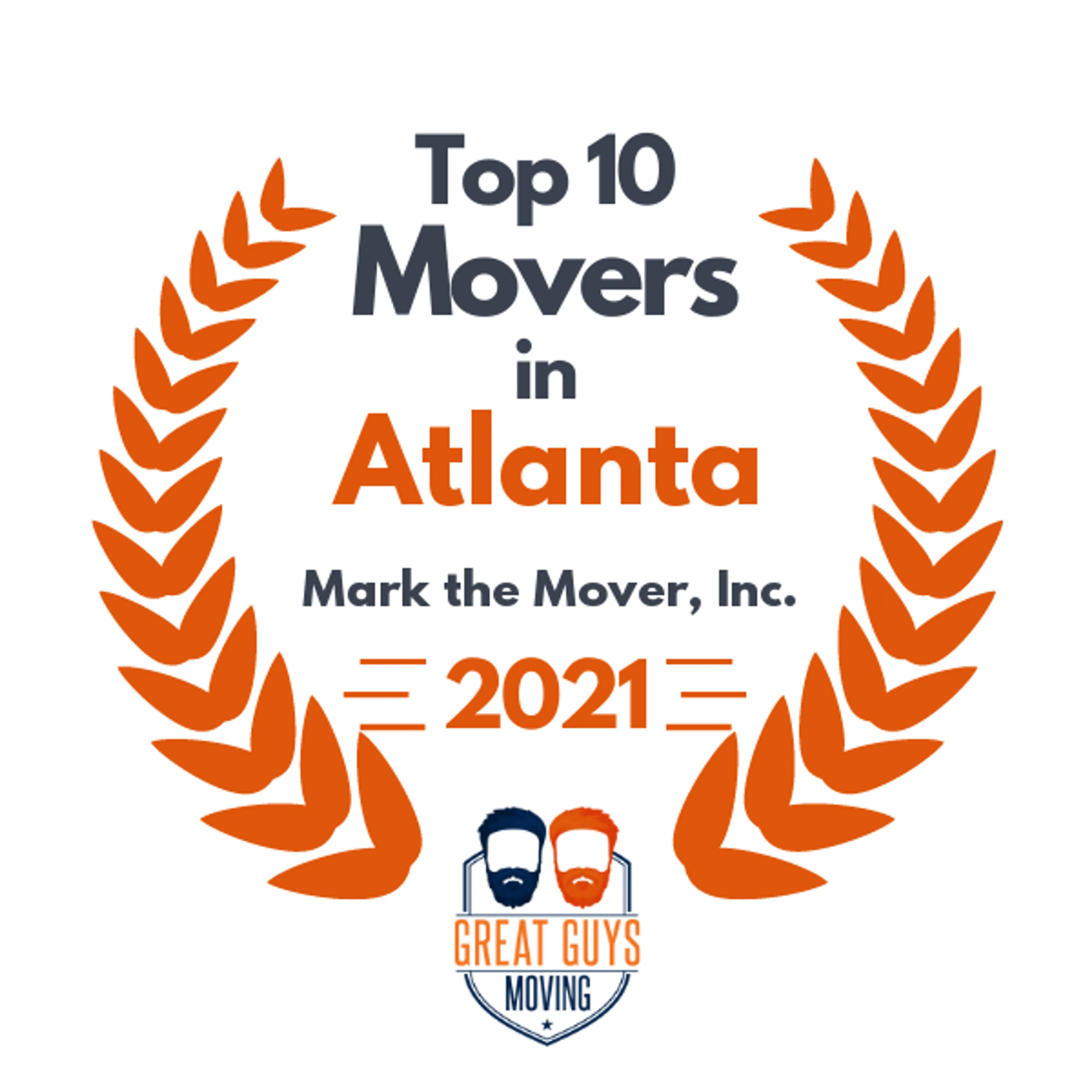 Top 10 Movers in Atlanta, GA 2021 award