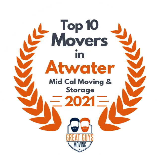 Top 10 Movers in Stockton, CA 2021 award