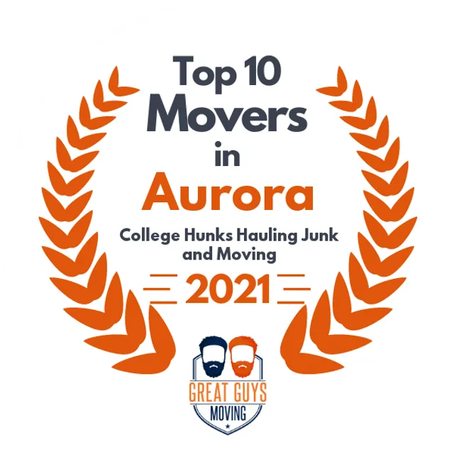 Top 10 Movers in Aurora, IL 2021 award