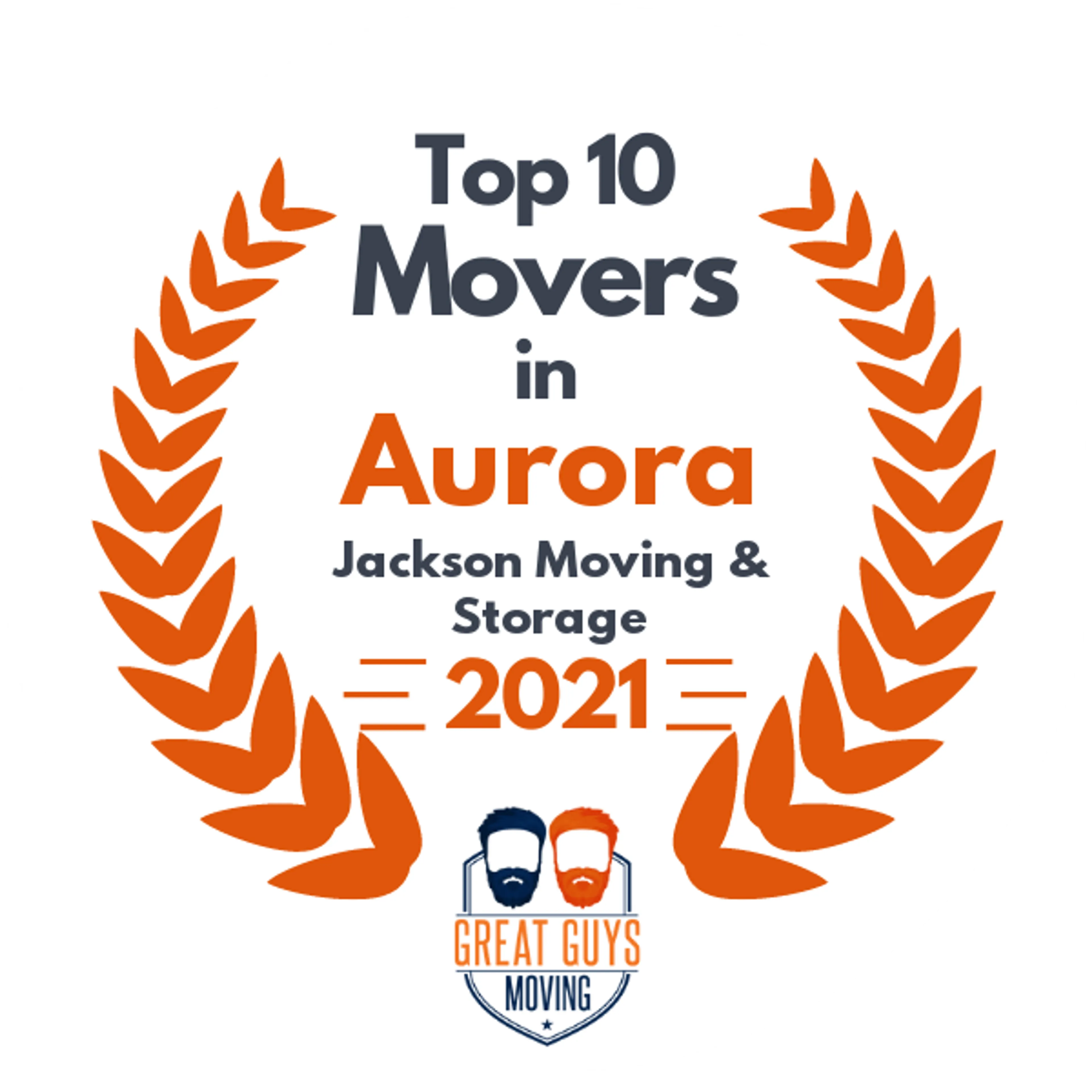 Top 10 Movers in Aurora, IL 2021 award