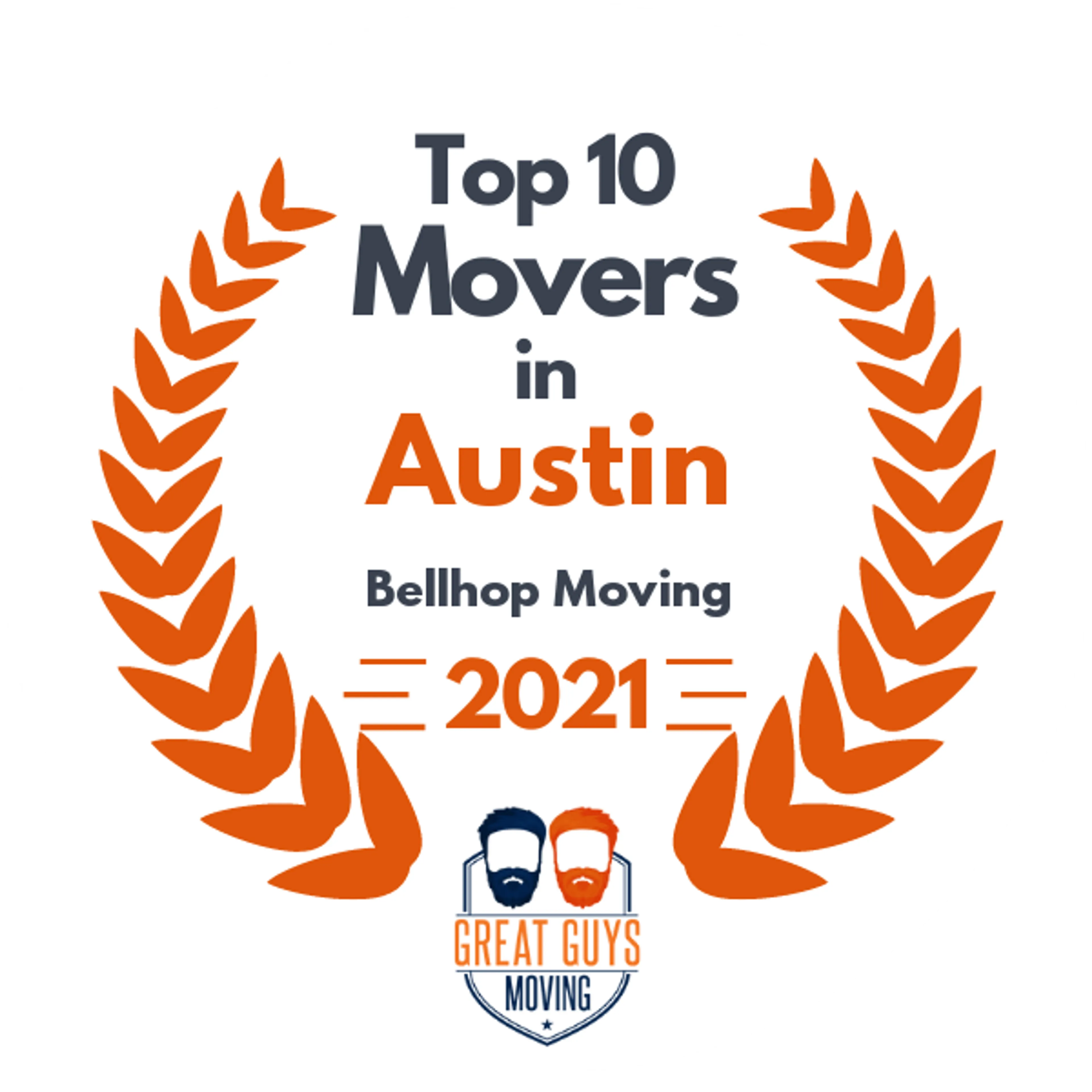Top 10 Movers in Austin, TX 2021 award
