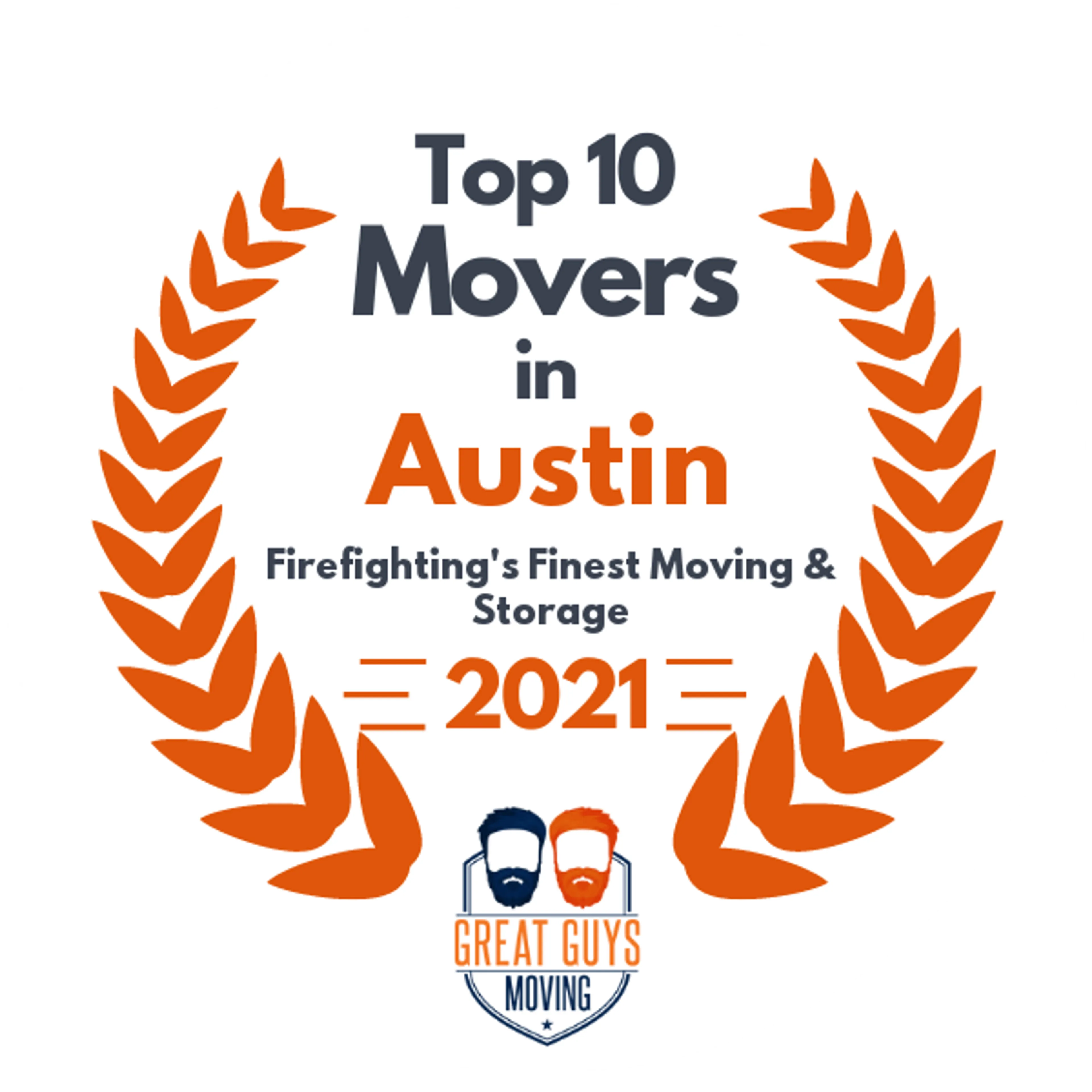 Top 10 Movers in Austin, TX 2021 award