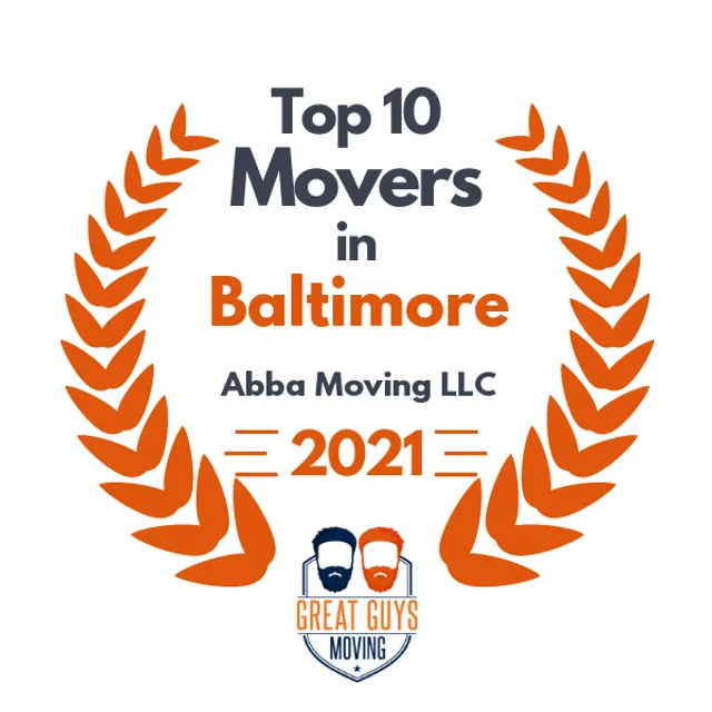 Top 10 Movers in Baltimore, MD 2021 award