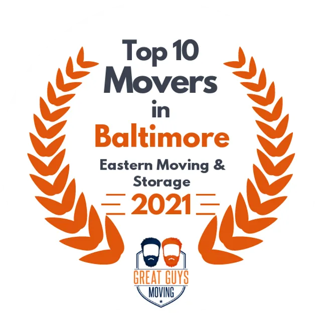 Top 10 Movers in Baltimore, MD 2021 award