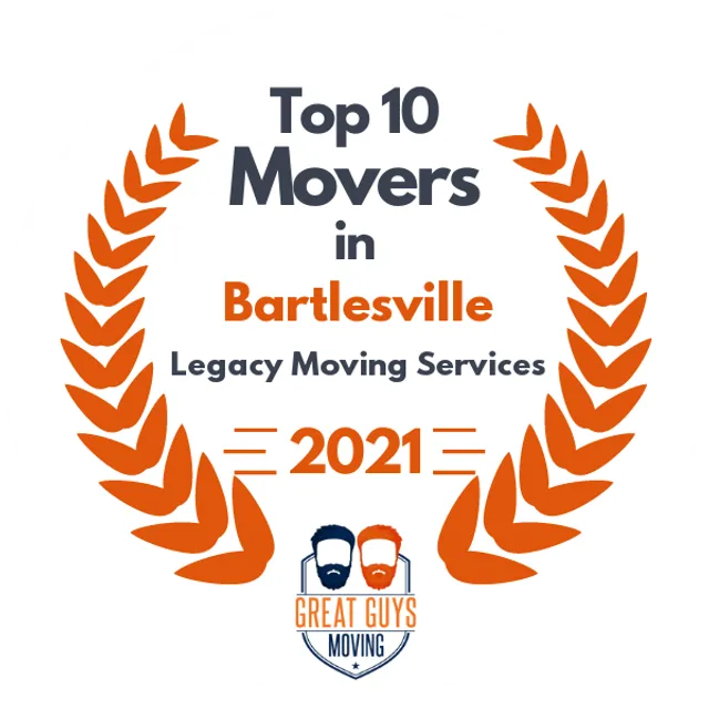 Top 10 Movers in Bartlesville, OK 2021 award