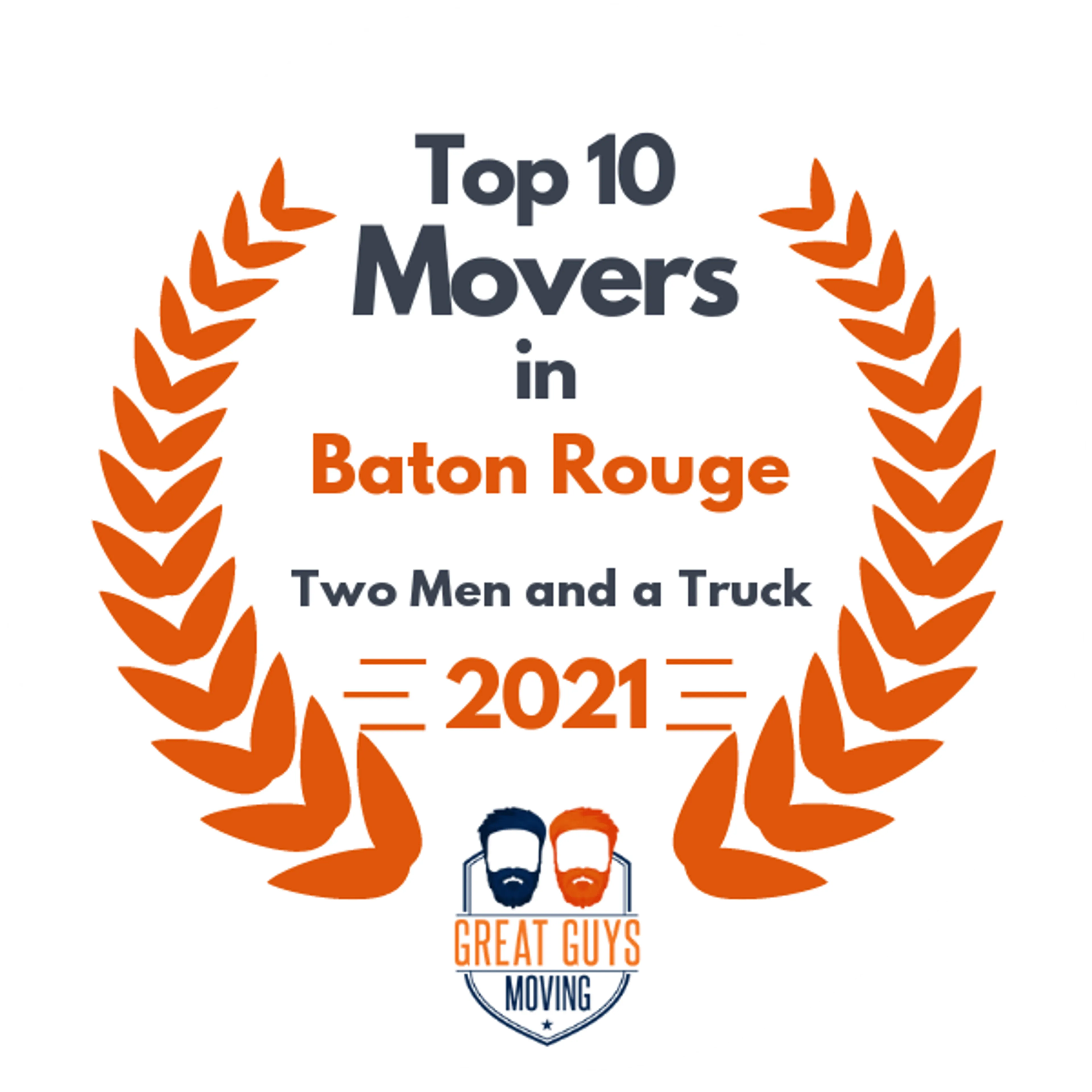 Top 10 Movers in Baton Rouge, LA 2021 award
