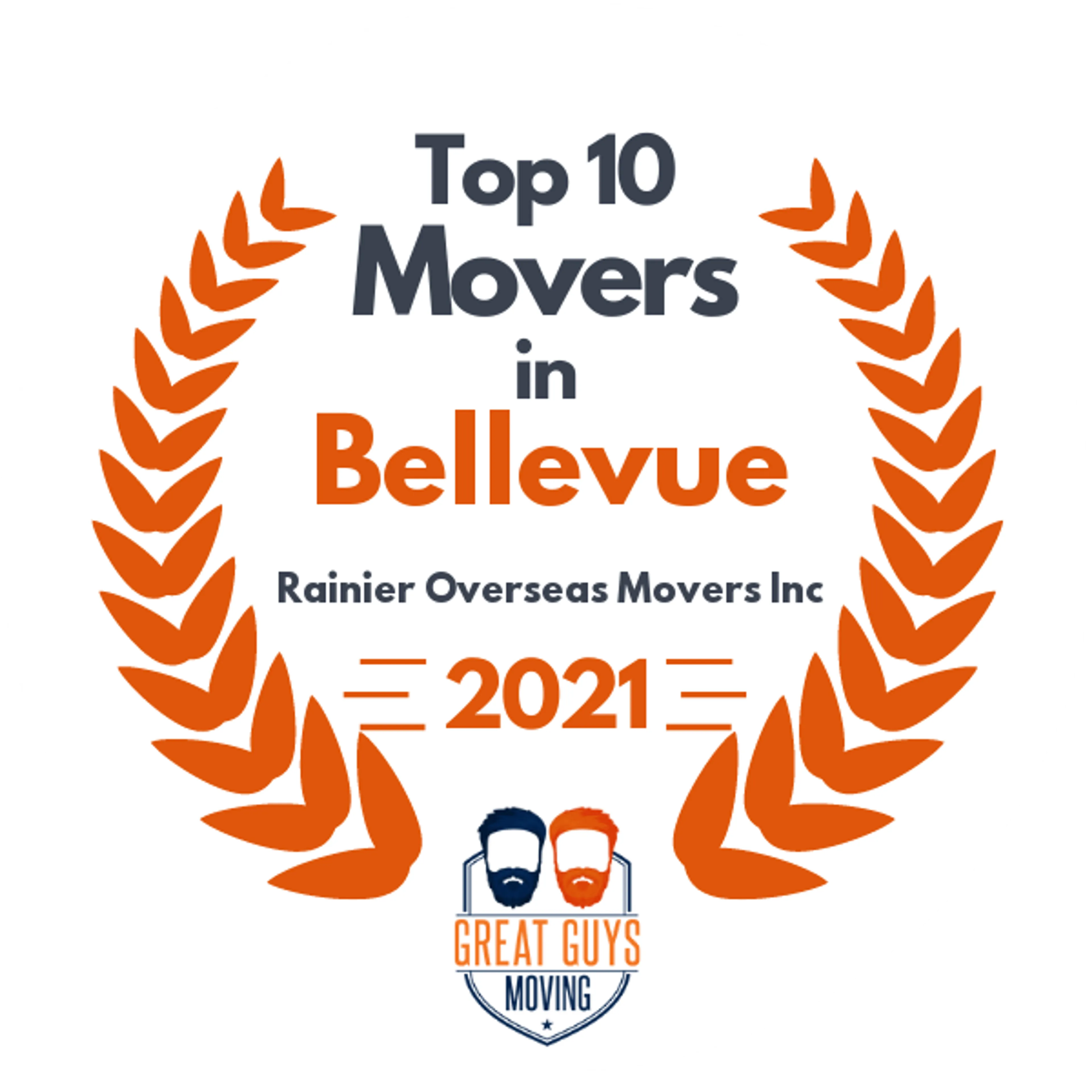 Top 10 Movers in Bellevue, WA 2021 award