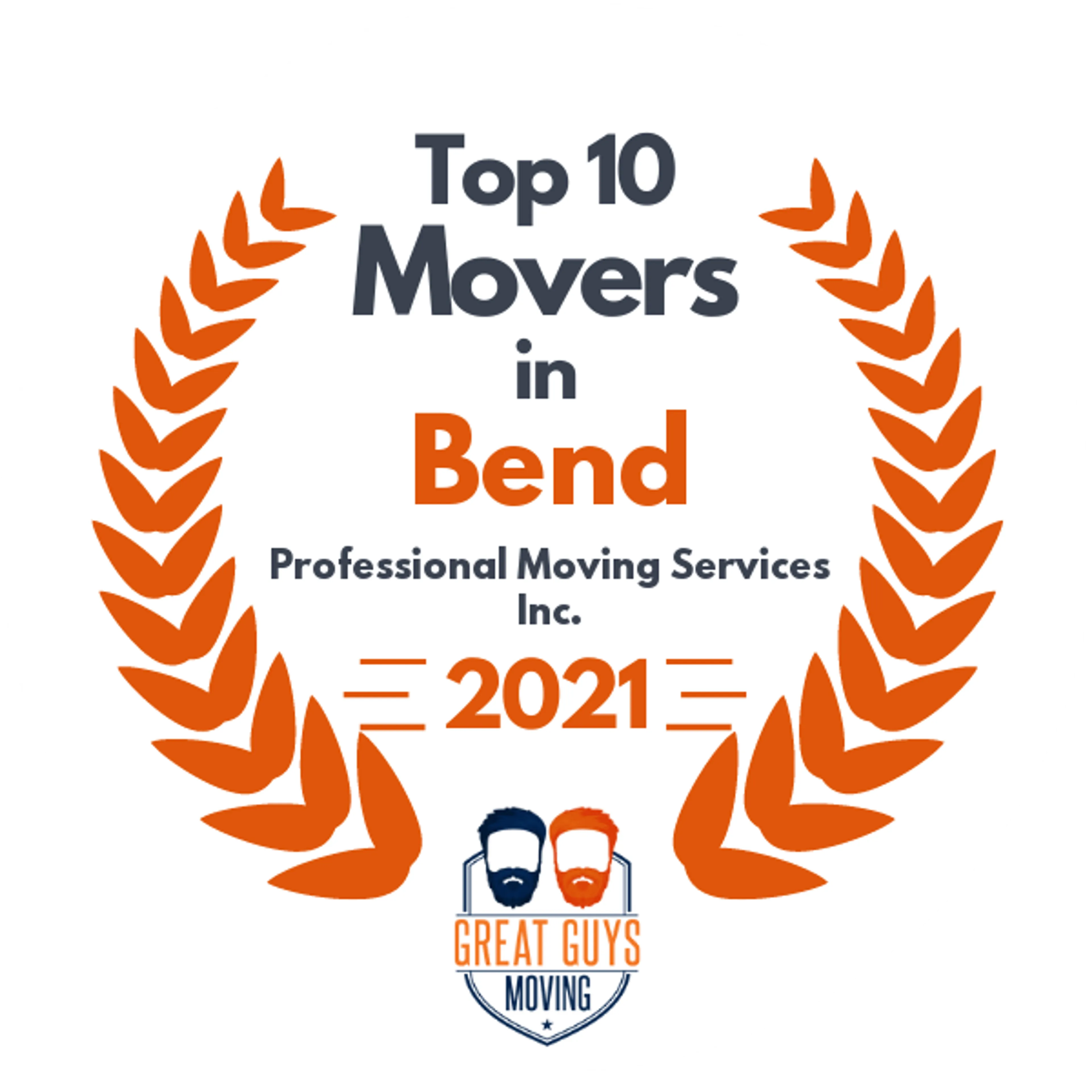 Top 10 Movers in Bend, OR 2021 award