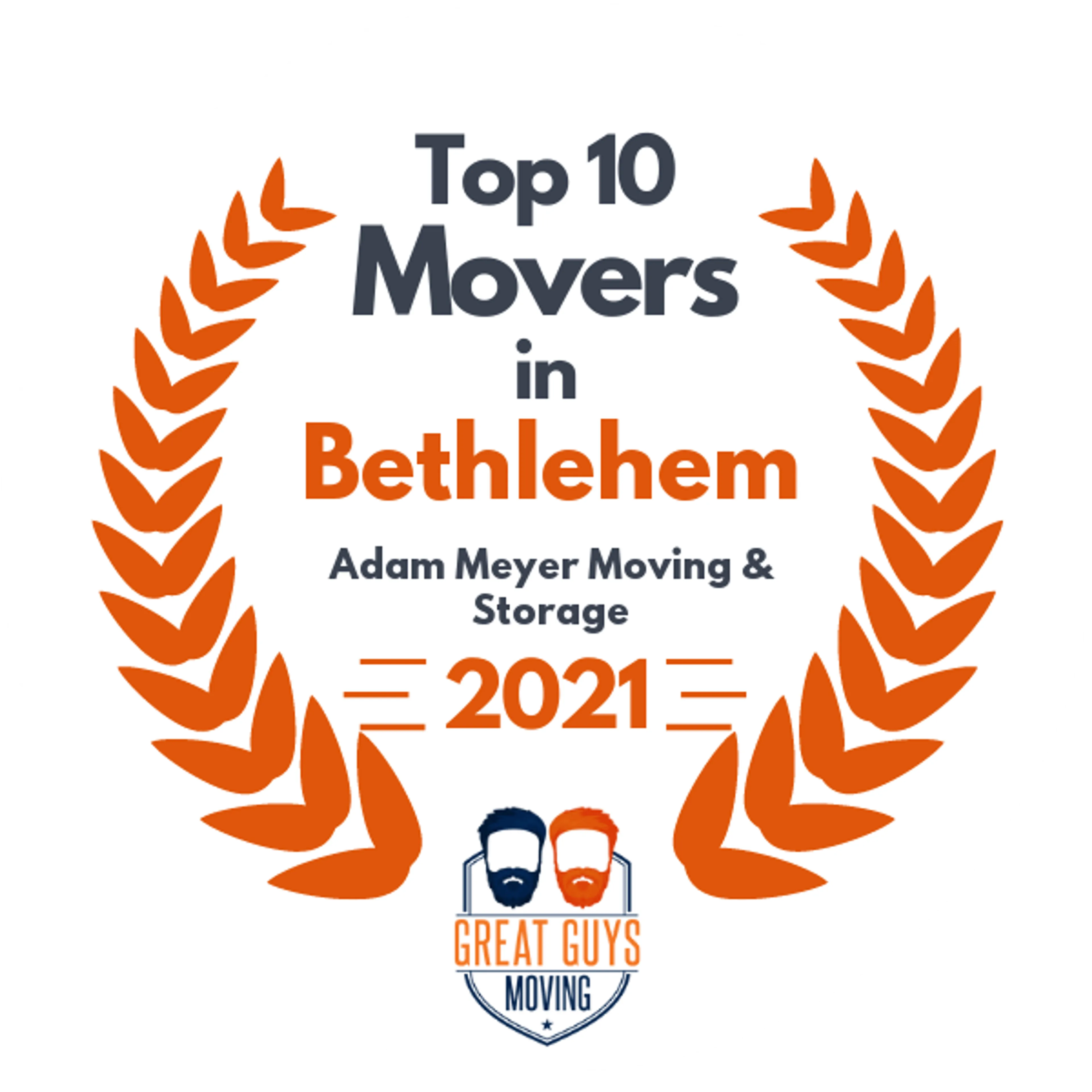 Top 10 Movers in Allentown, PA 2021 award