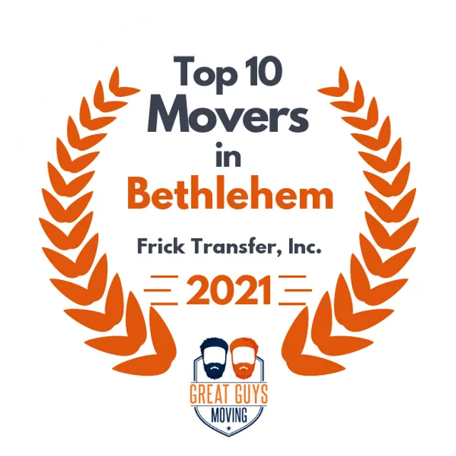 Top 10 Movers in Allentown, PA 2021 award