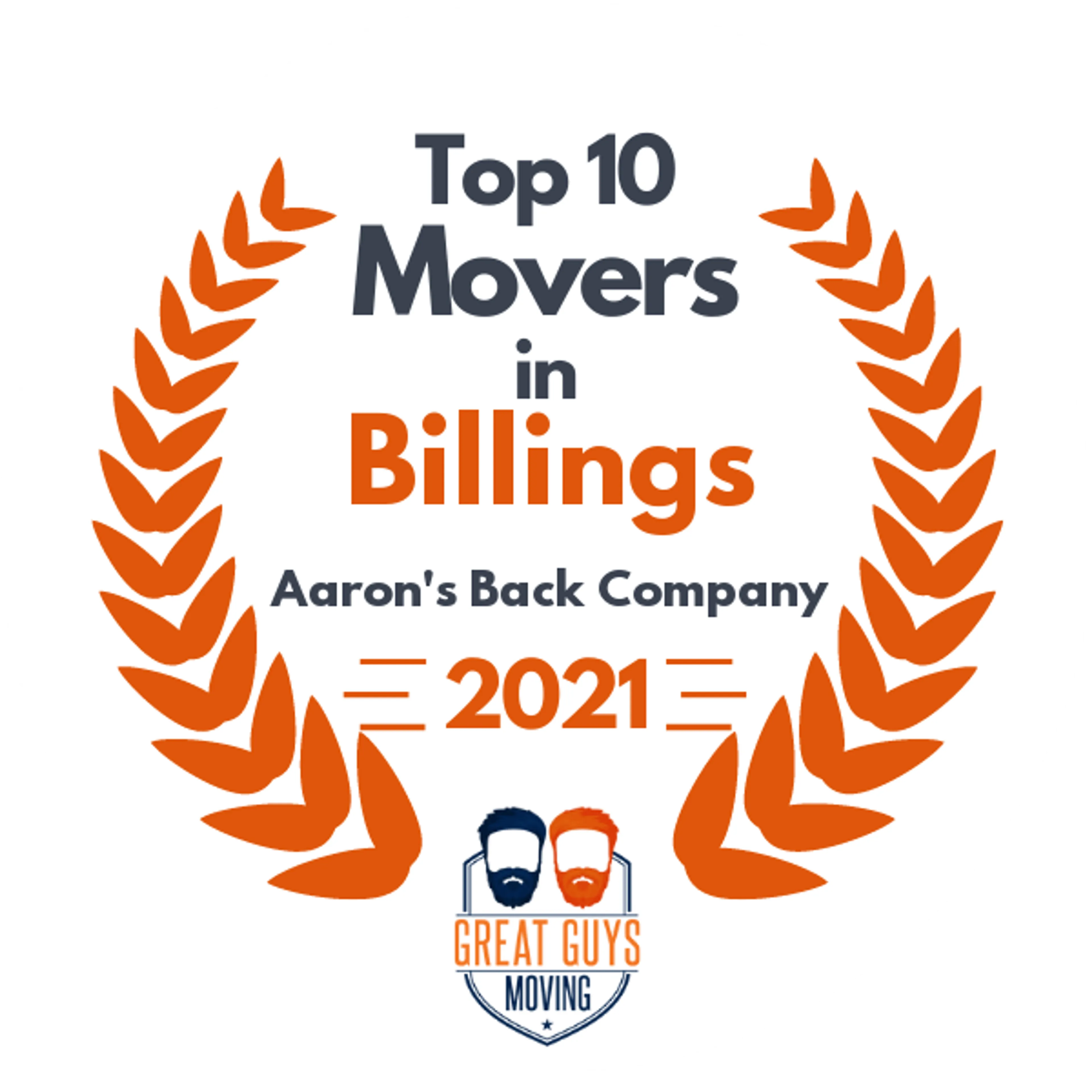 Top 10 Movers in Billings, MT 2021 award
