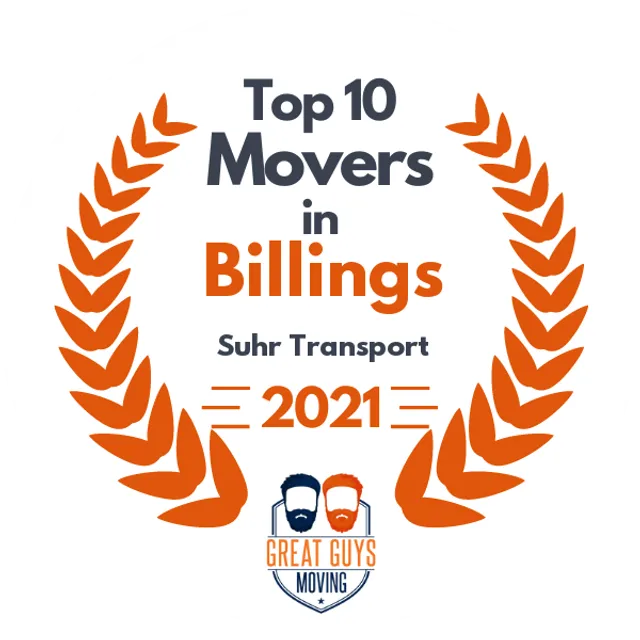 Top 10 Movers in Billings, MT 2021 award