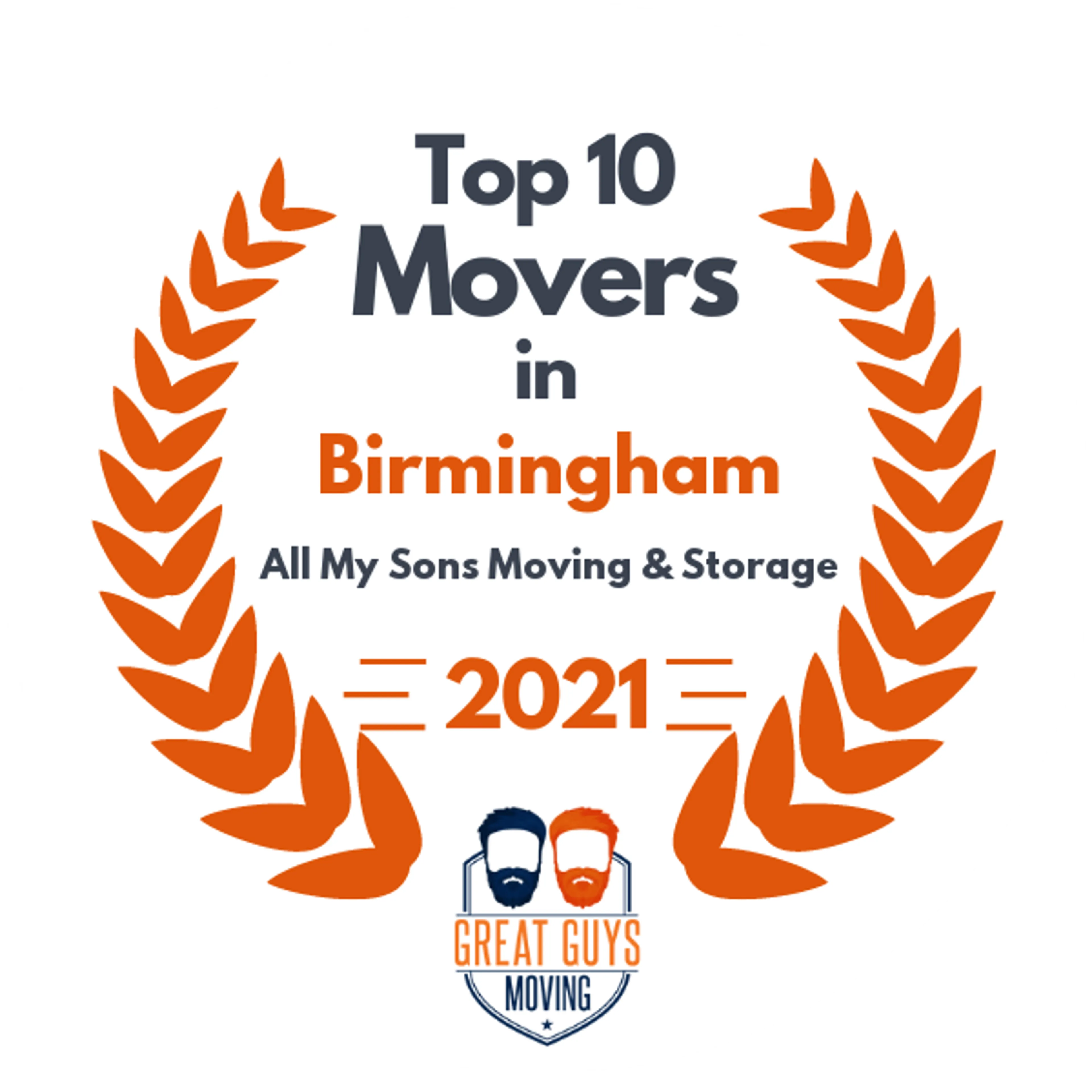 Top 10 Movers in Birmingham, AL 2021 award