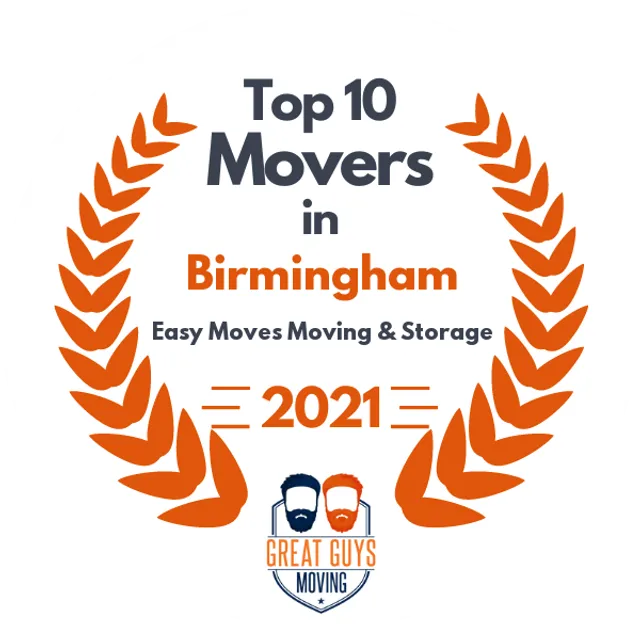 Top 10 Movers in Birmingham, AL 2021 award